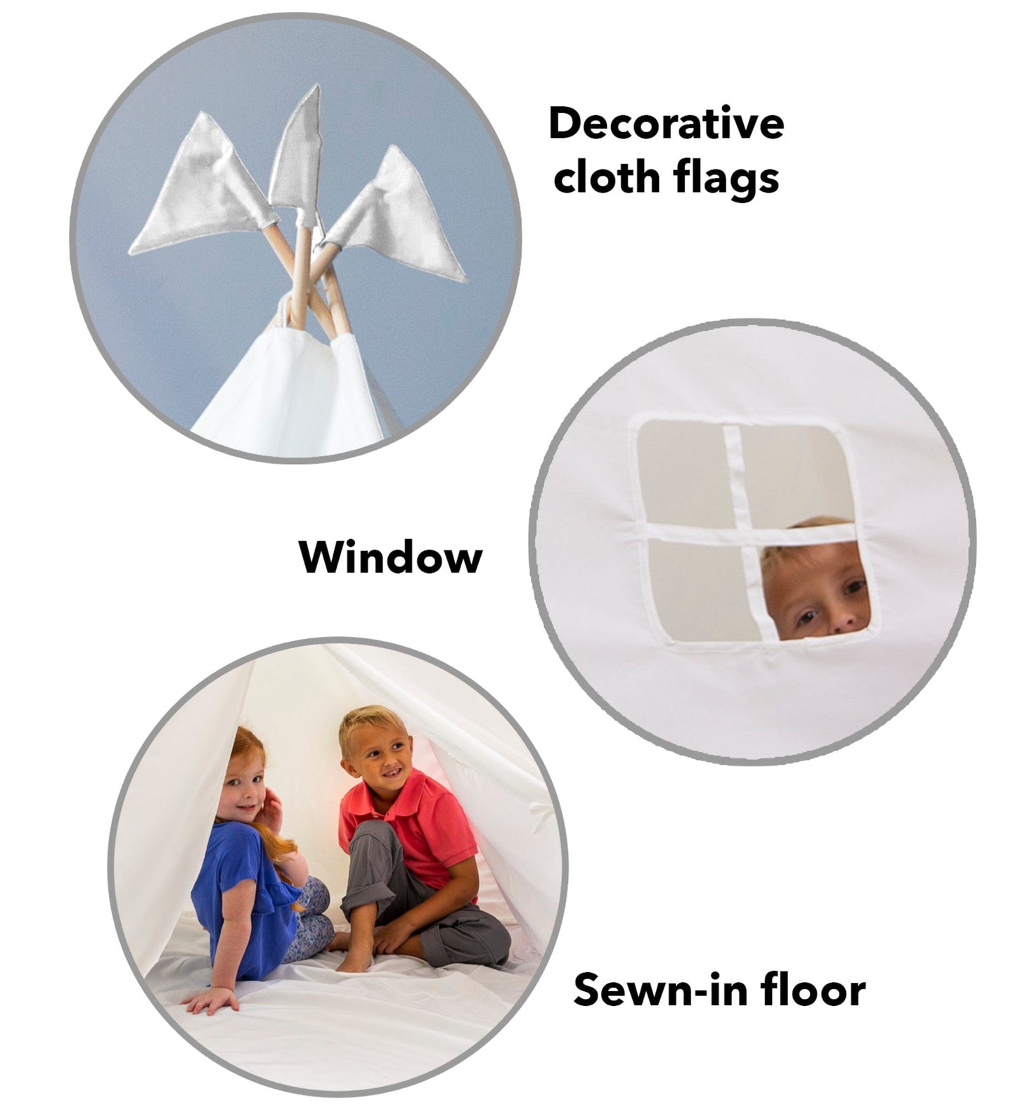 4-Foot Indoor Play Tent with Light