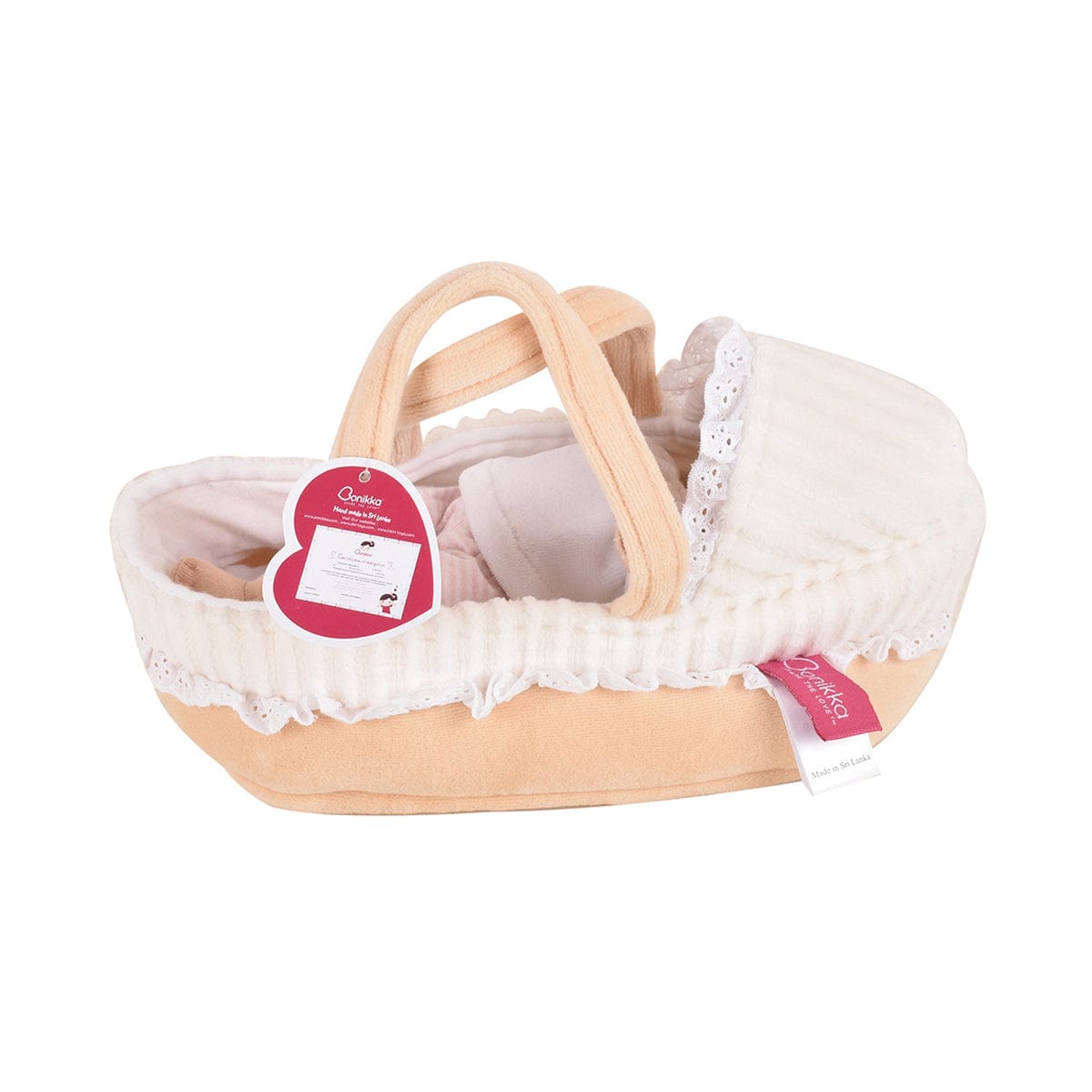 Grace - Baby Soft Doll With Carry Cot, Bottle & Blanket
