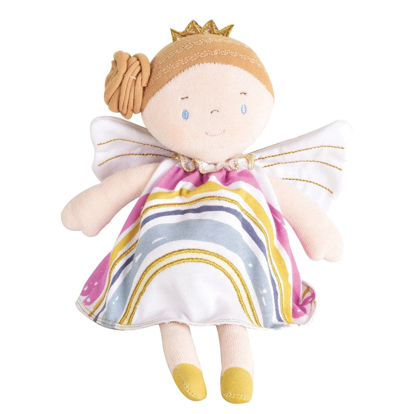 Fairy With Brown Hair In Rainbow Dress