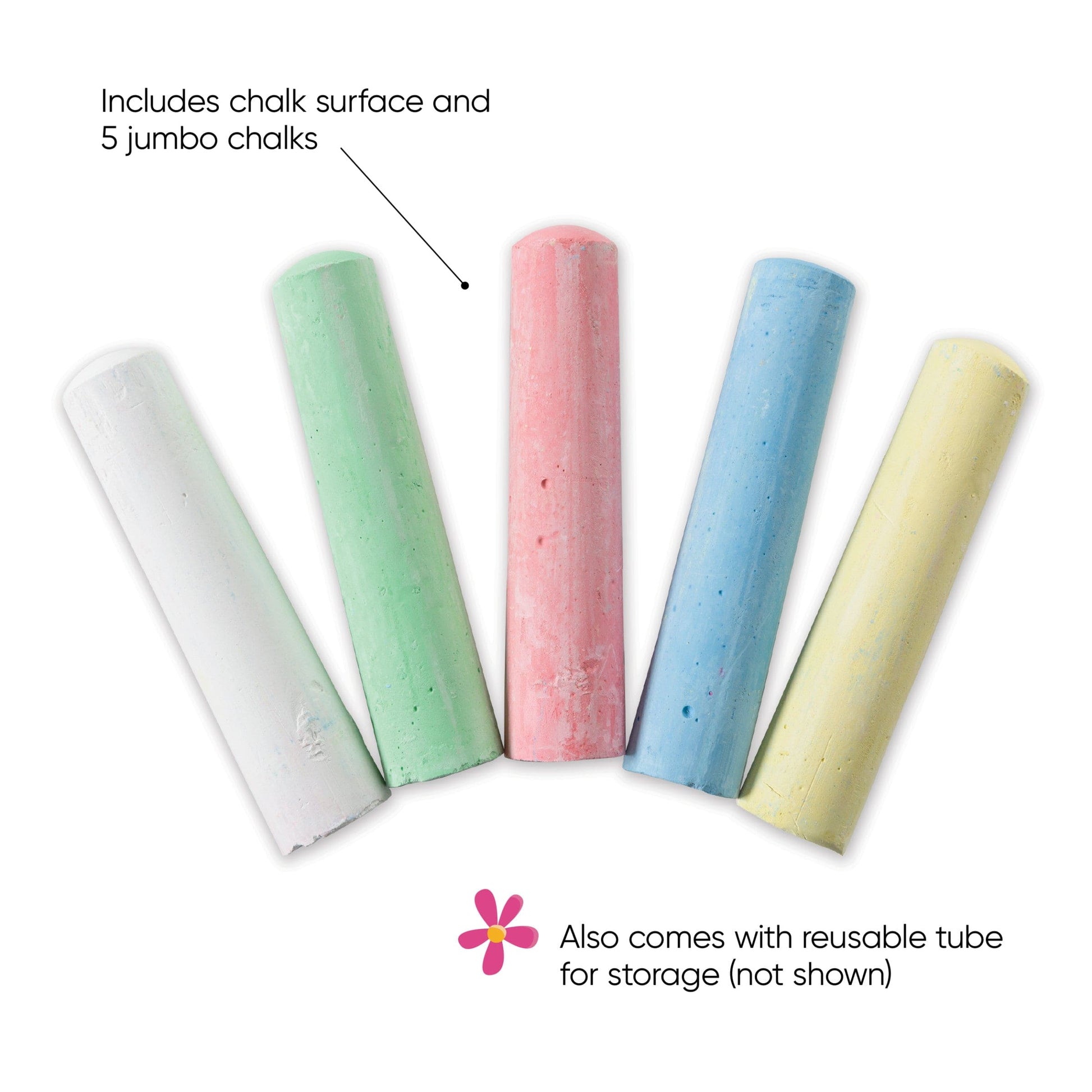 ChalkScapes Roll-Up Chalk Mat With 5 Jumbo Chalks