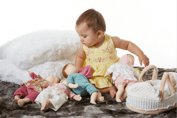 Grace - Baby Soft Doll With Carry Cot, Bottle & Blanket