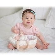 Grace - Baby Soft Doll With Carry Cot, Bottle & Blanket