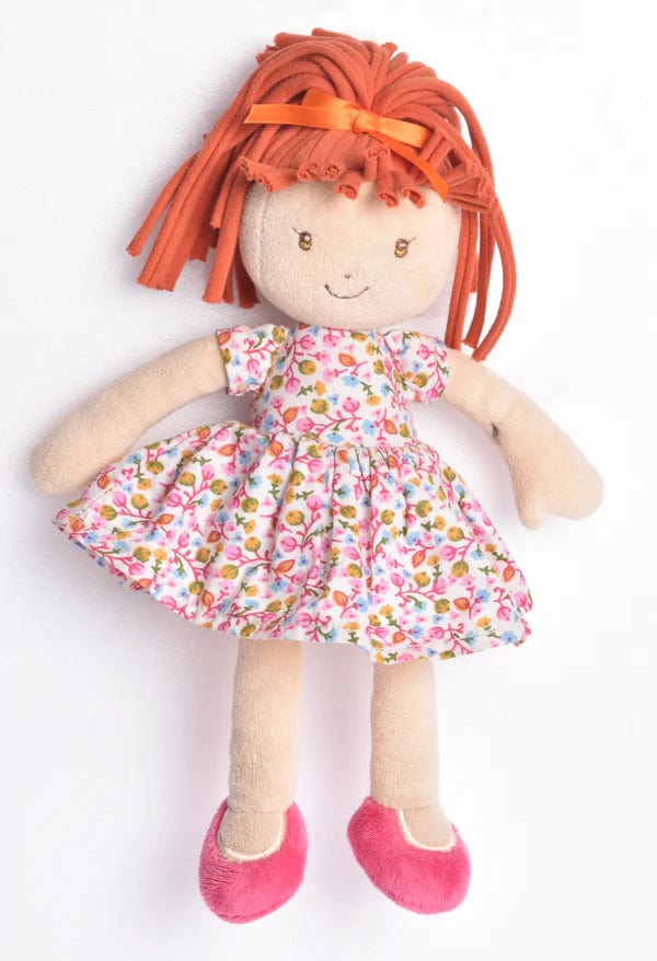 Emmy Lu - Orange Hair In Pink Print Dress