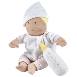 Grace - Baby Soft Doll With Carry Cot, Bottle & Blanket