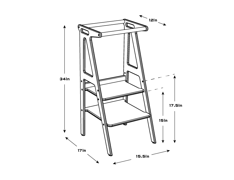 Wooden Toddler Playtower