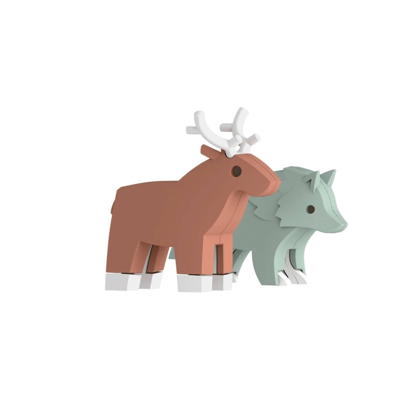 Northern Wilderness Bundle: Reindeer And Wolf