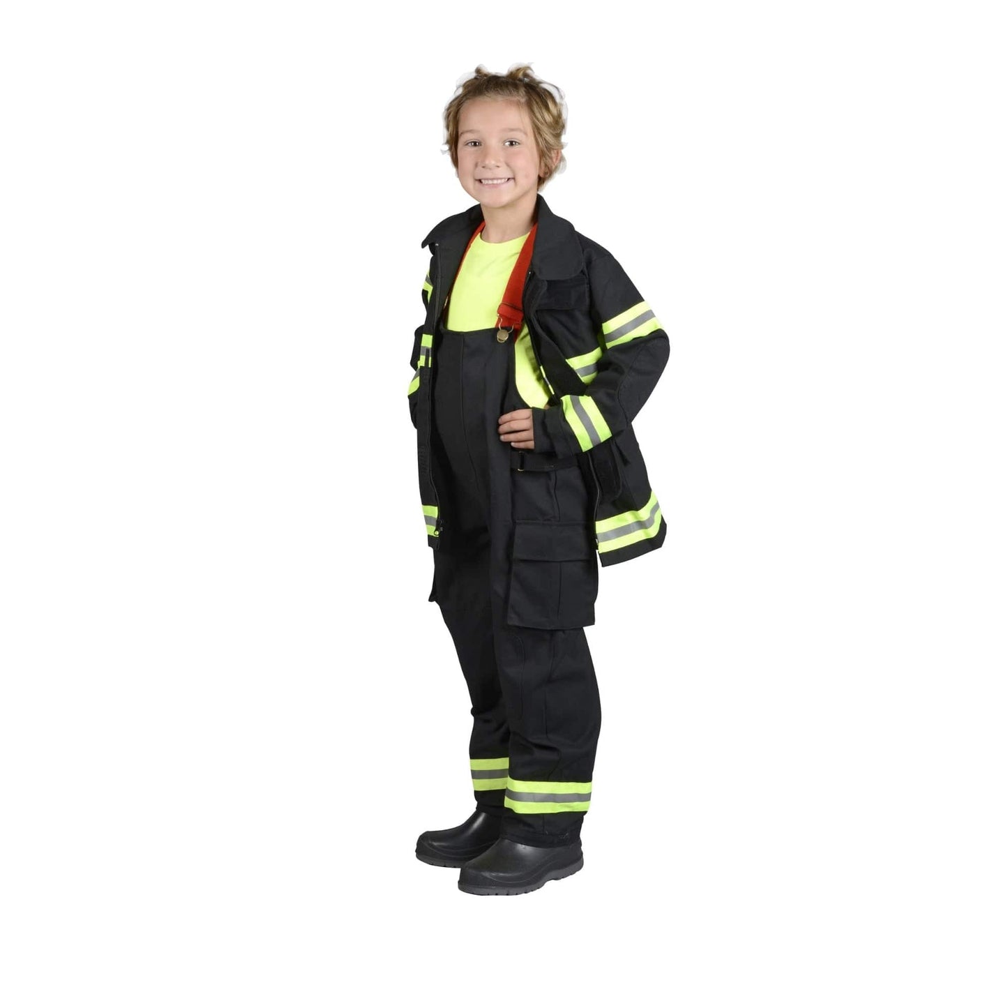 Black Firefighter Suit W/ Black Helmet