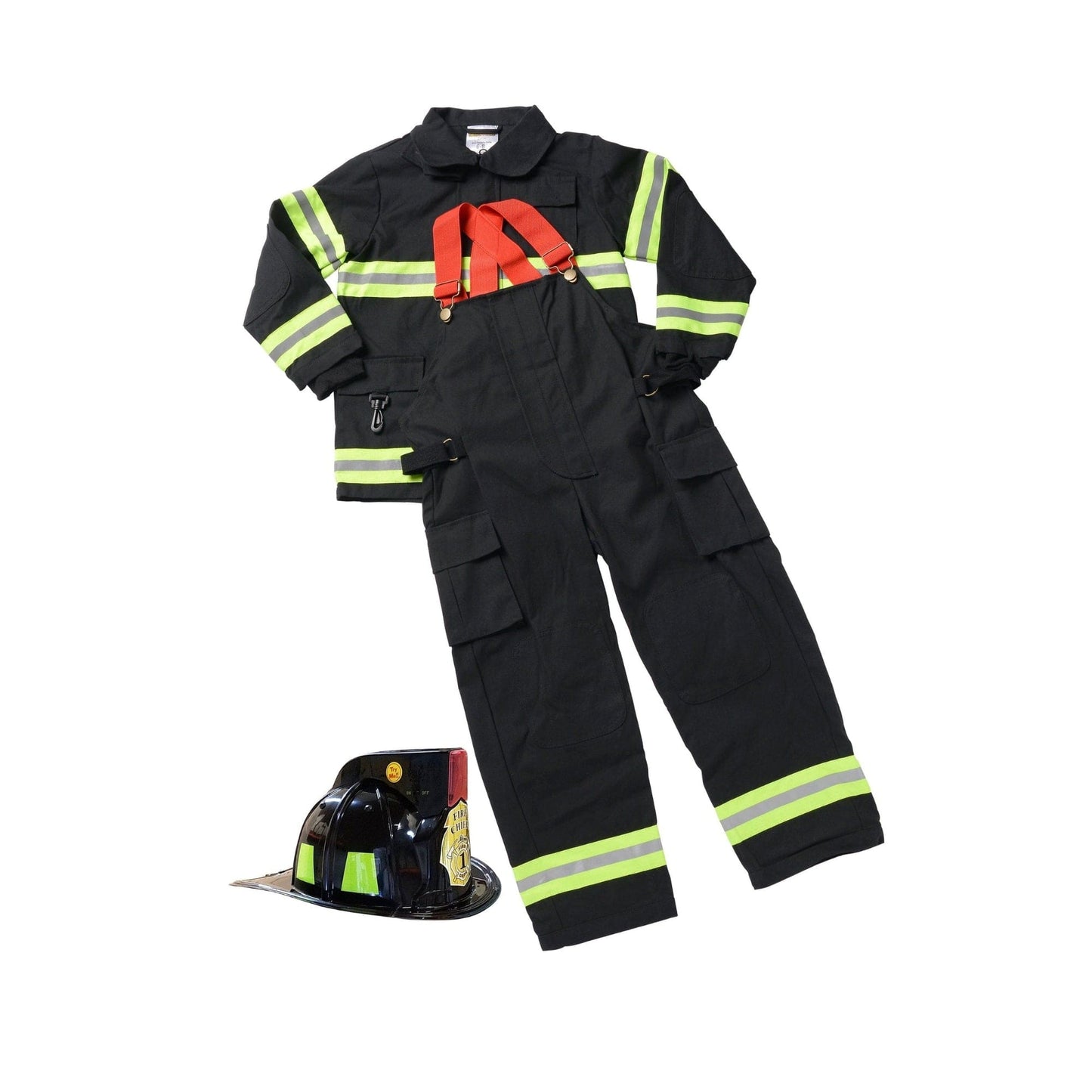 Black Firefighter Suit W/ Black Helmet