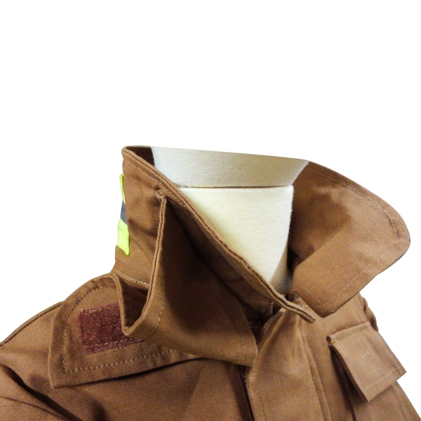 Tan Firefighter Suit W/ Black Helmet