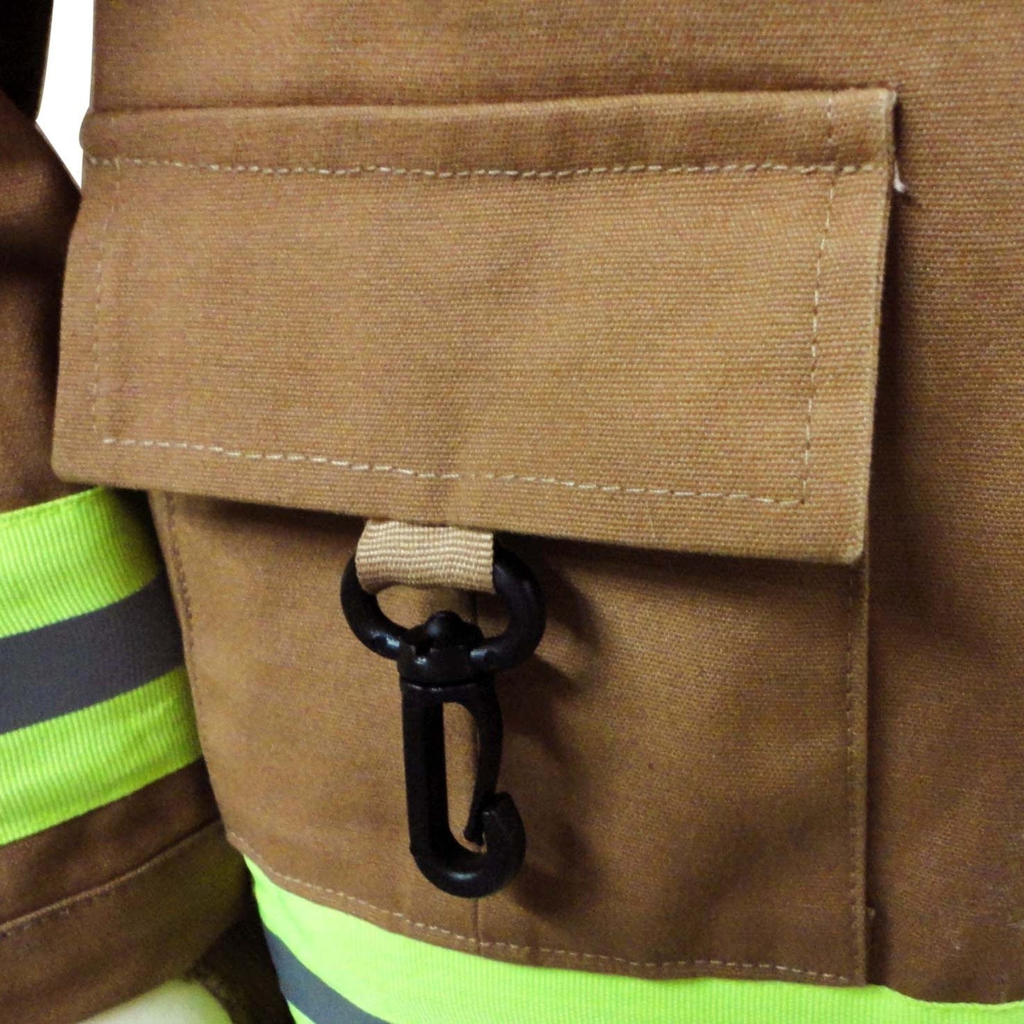 Tan Firefighter Suit W/ Black Helmet