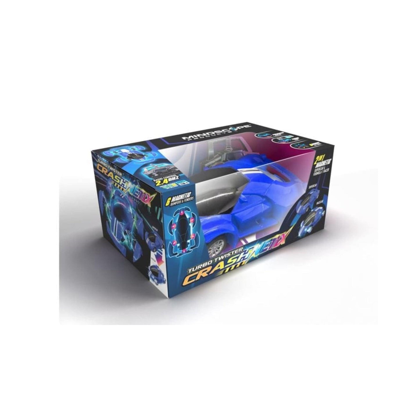 Set Of 2 Turbo Twister Crashnetix, Blue And Red