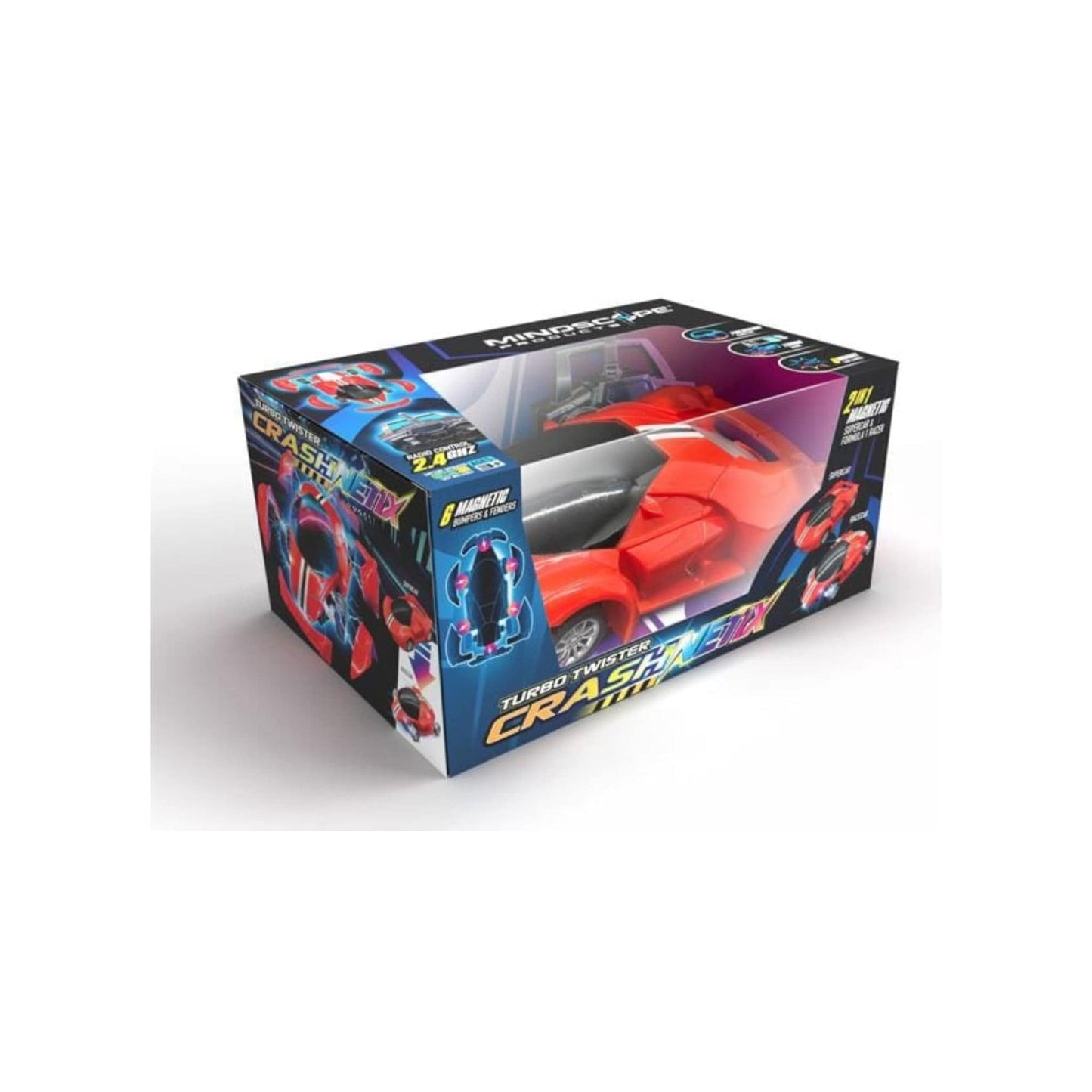 Set Of 2 Turbo Twister Crashnetix, Blue And Red