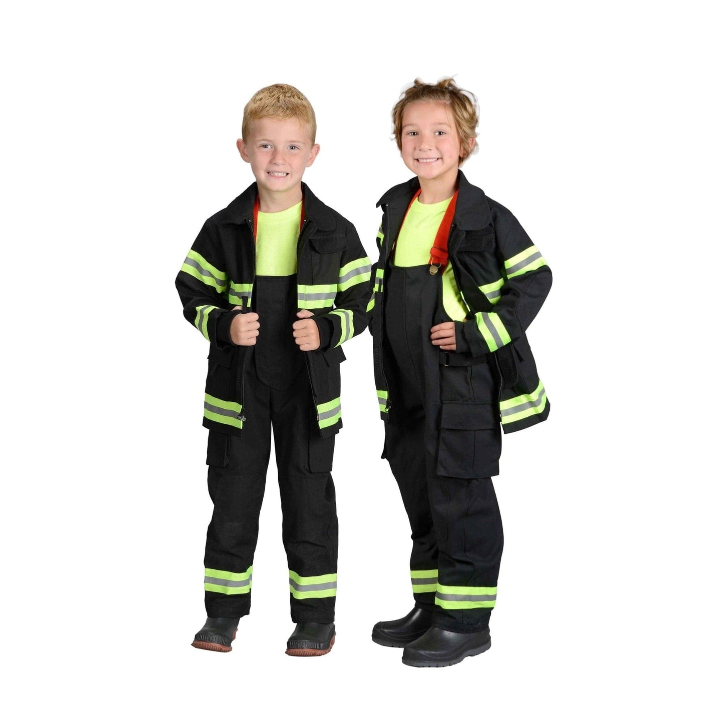 Black Firefighter Suit W/ Black Helmet