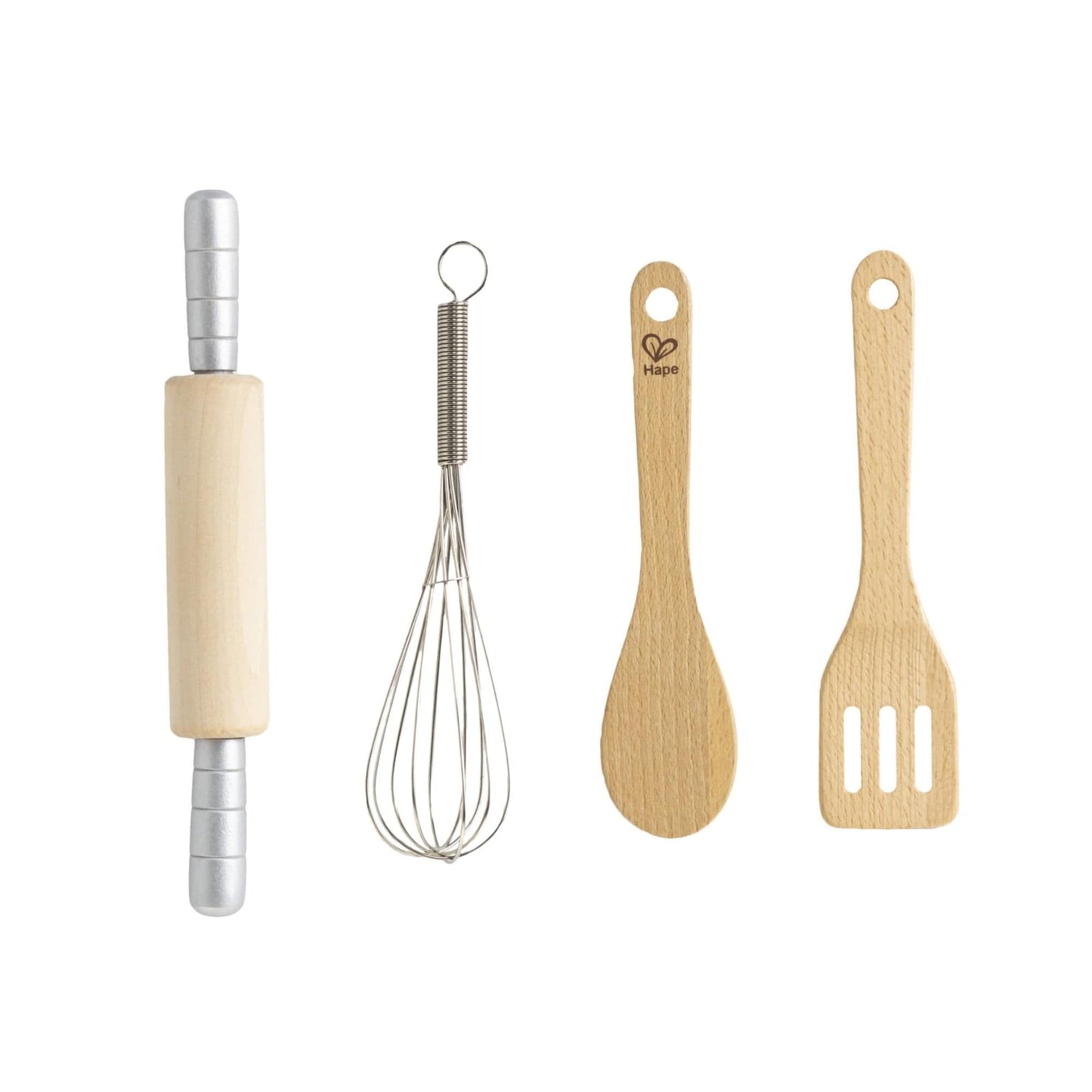 Jr. Chef's 7-Piece Metal and Wood Kitchen Cooking Set