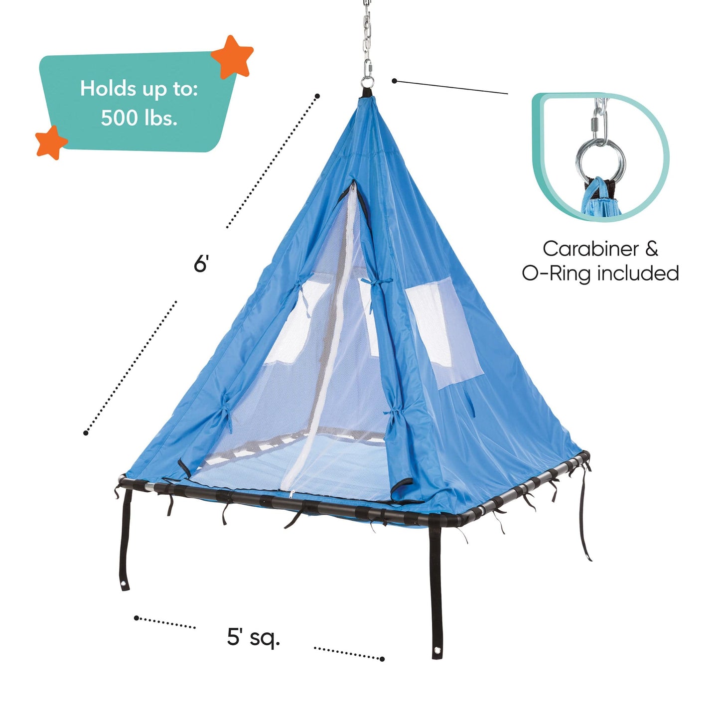 5-Foot Sky Pod Platform Swing and Sky Dome Arched Stand Set