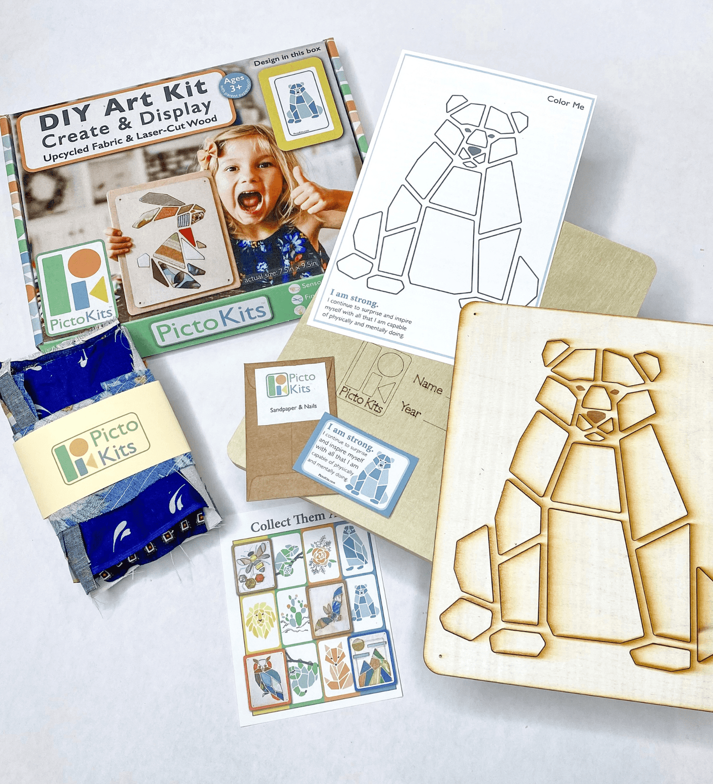 Bear Fabric Art Kit
