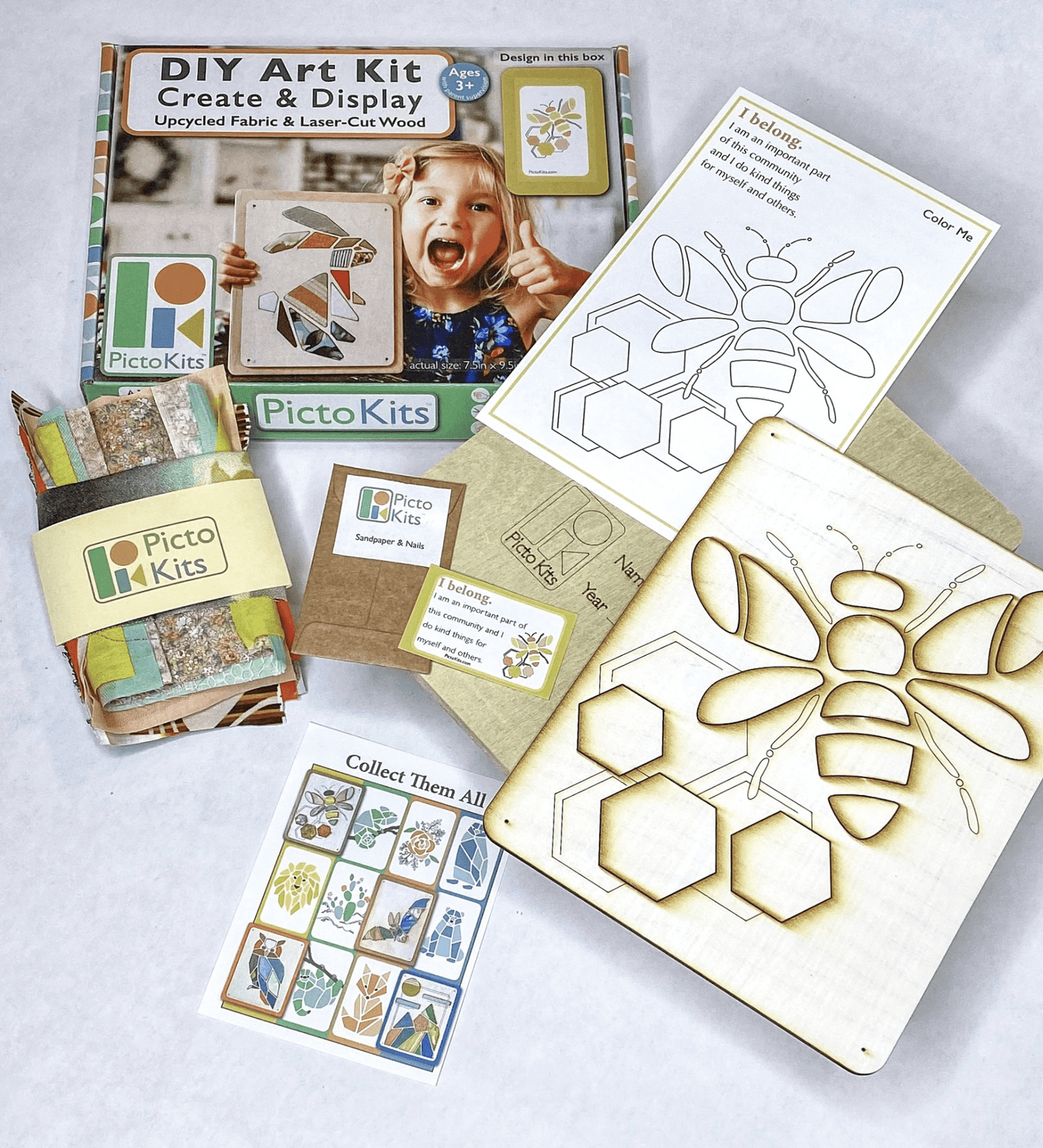 Bee Fabric Art Kit