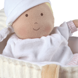 Grace - Baby Soft Doll With Carry Cot, Bottle & Blanket