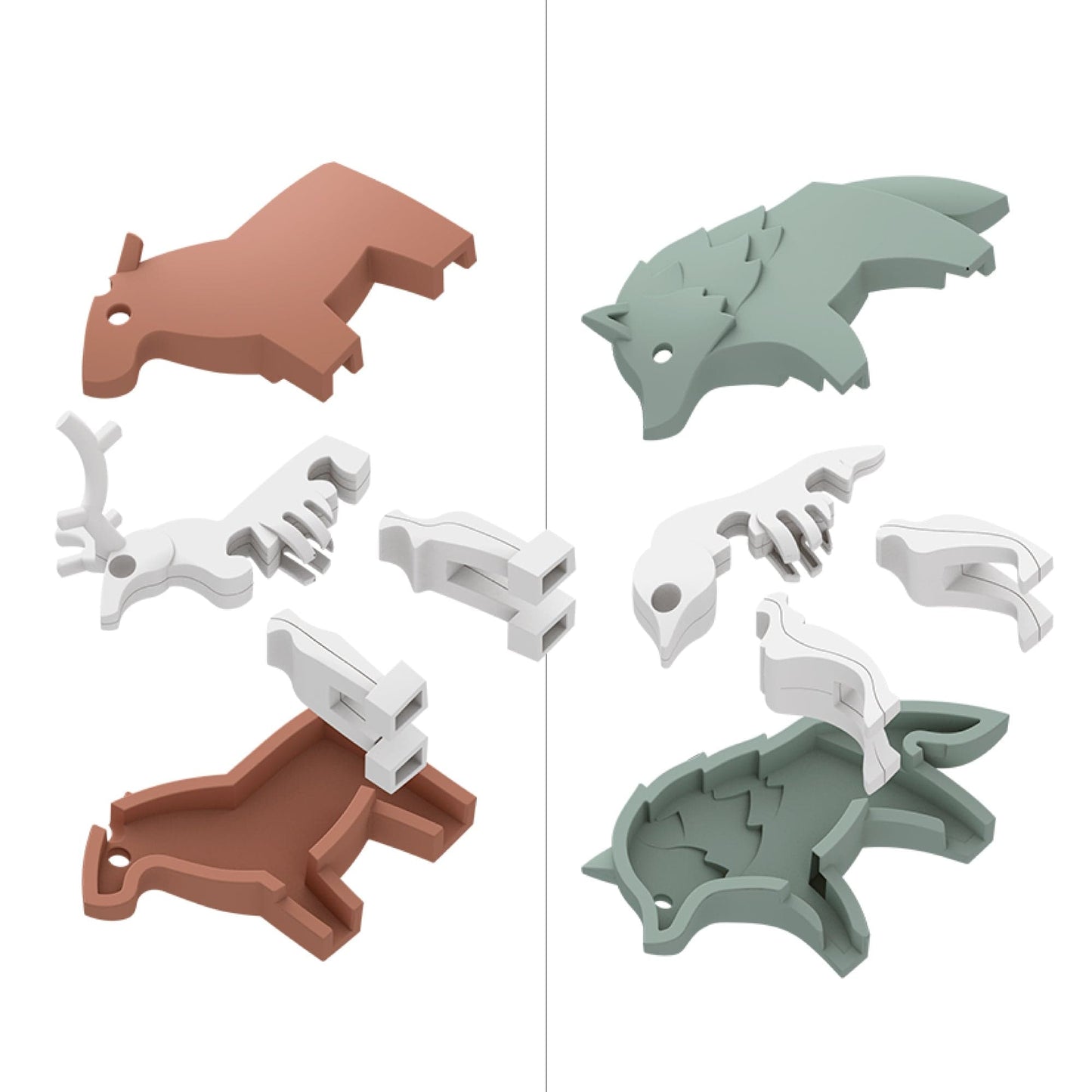 Northern Wilderness Bundle: Reindeer And Wolf