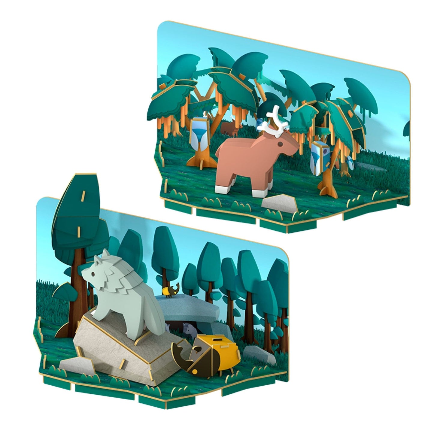 Northern Wilderness Bundle: Reindeer And Wolf