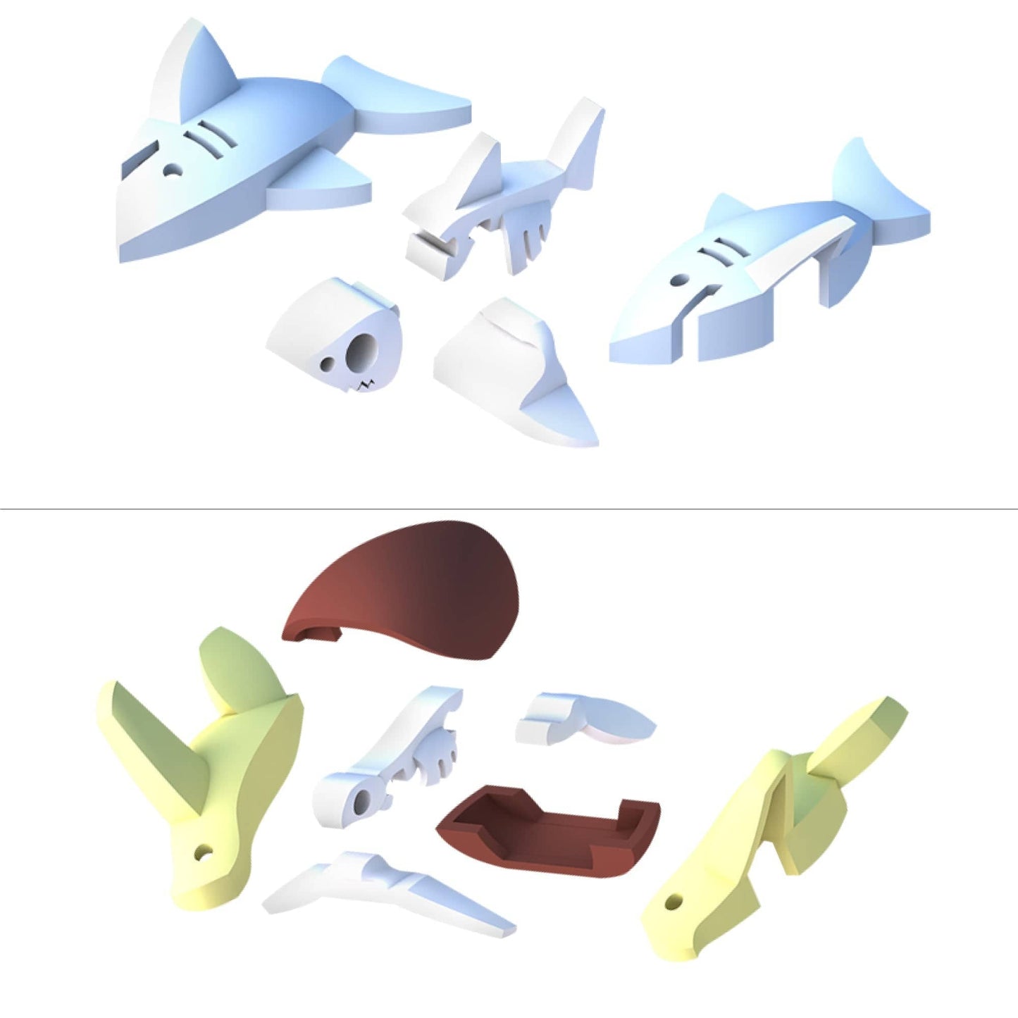 Oceanic Harmony Bundle: White Shark And Green Turtle