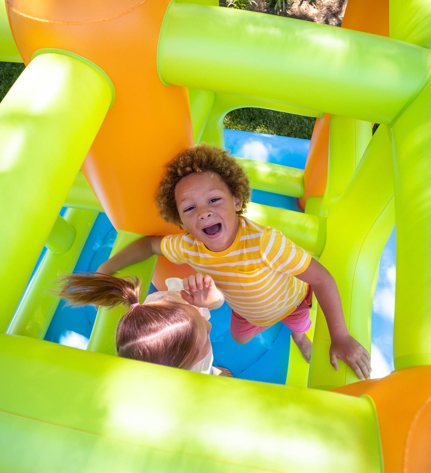 Giant 7-Foot Inflatable Bounce House and Climbing Cube