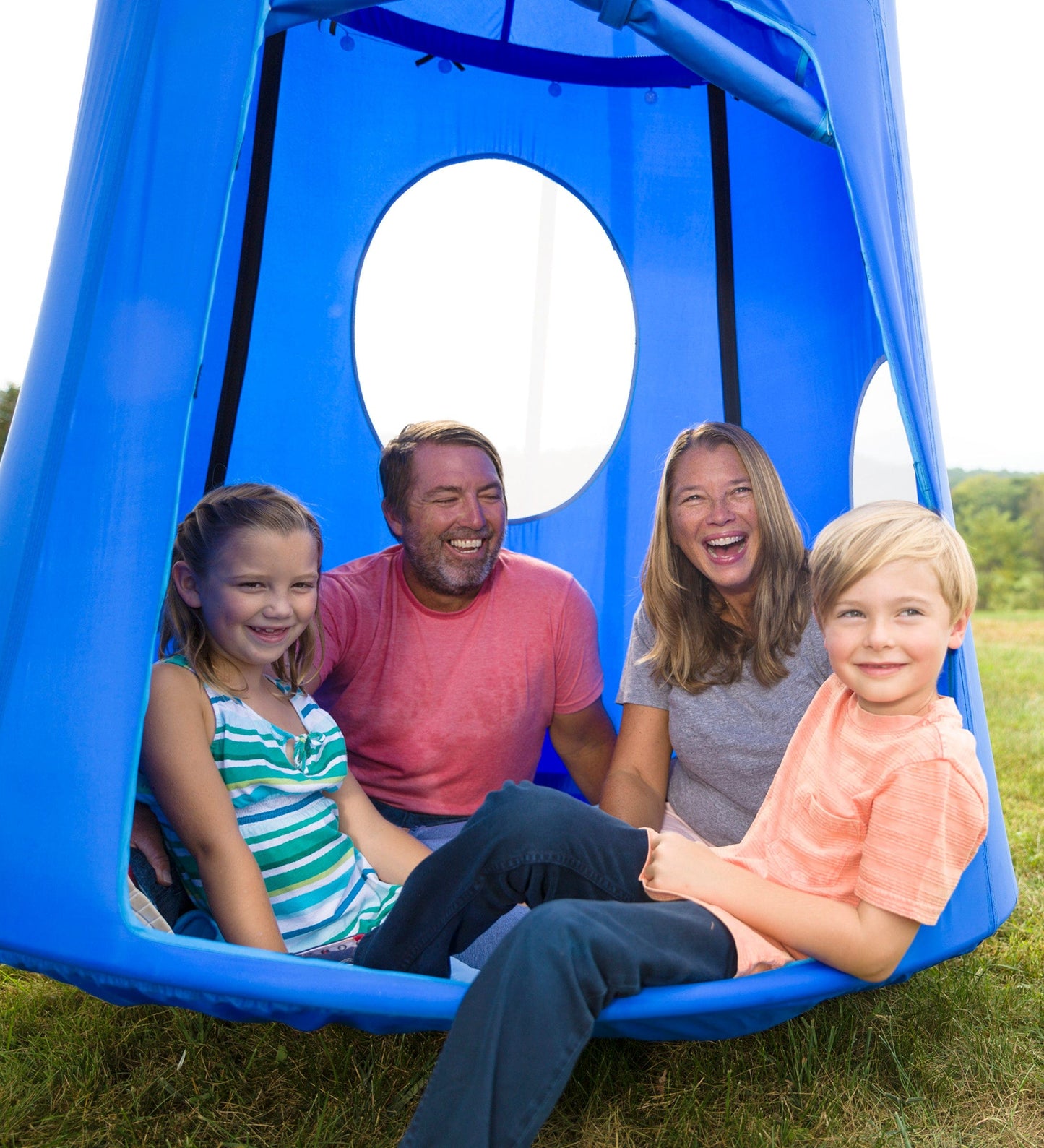 HugglePod HangOut Nylon Family Hanging Tent with Quilted Floor Mat and LED Lights