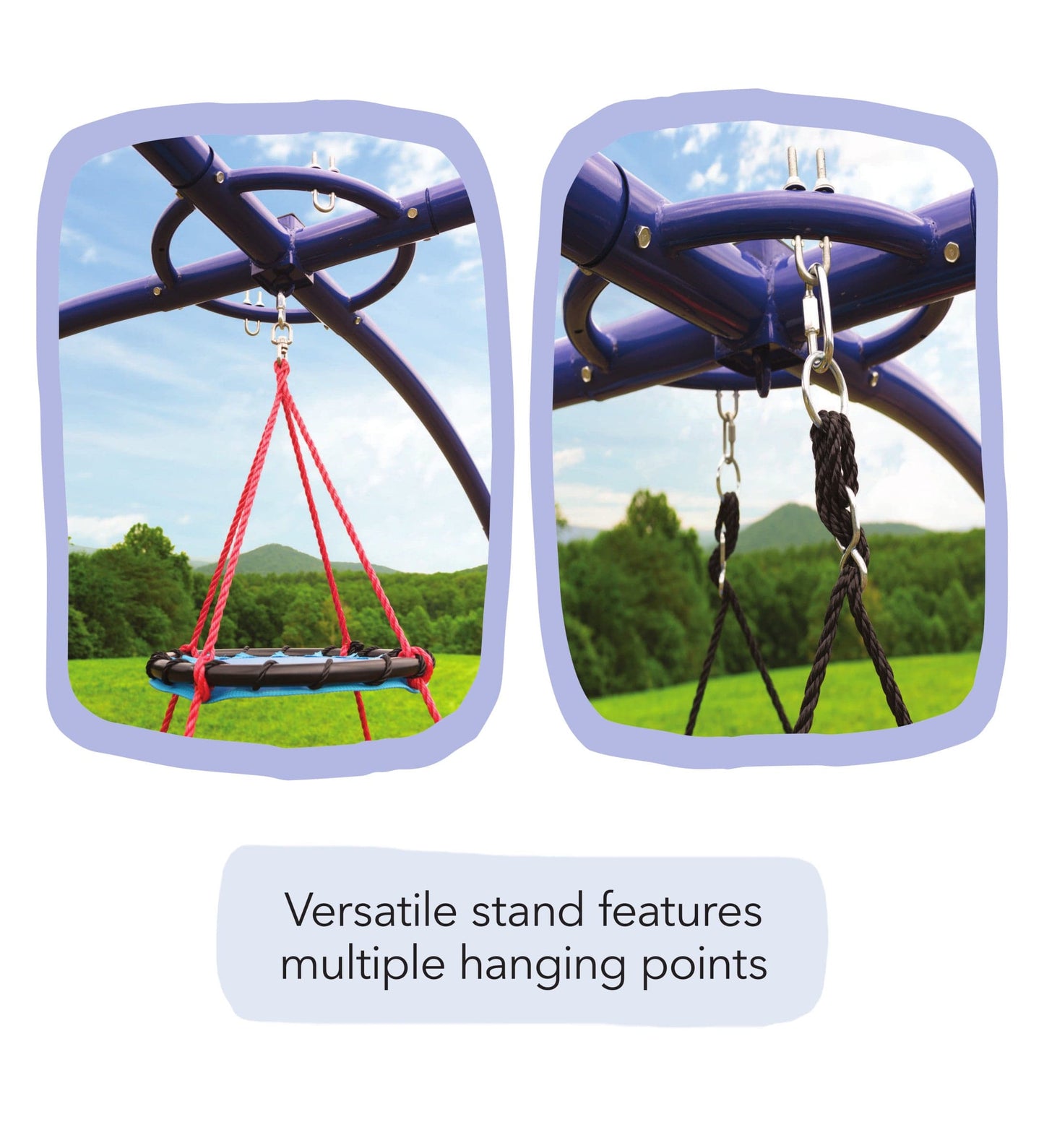 50-Inch Vortex Spinning Ring Swing and Sky Dome Arched Stand Set