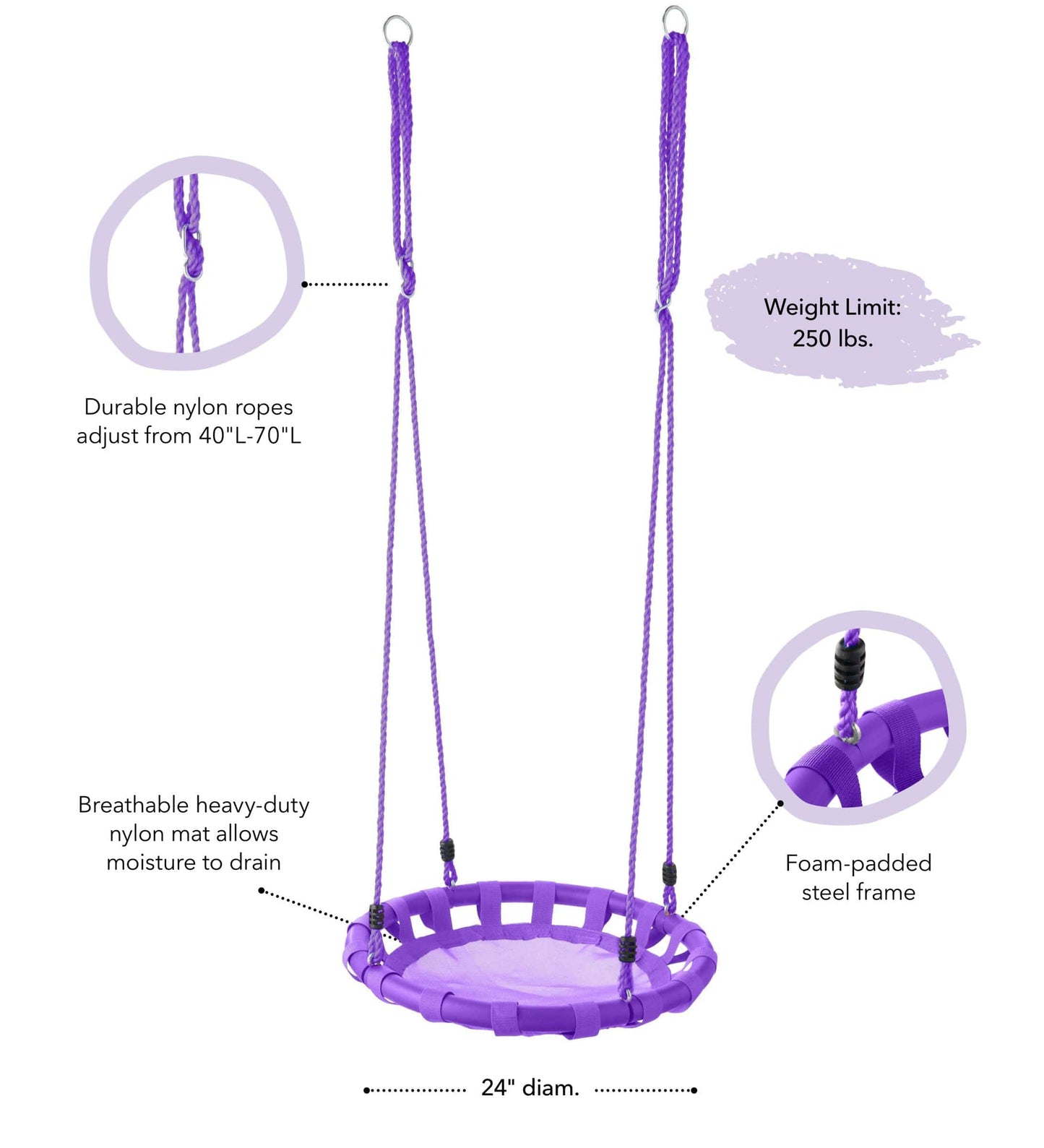 24-Inch ColorBurst Round Swing