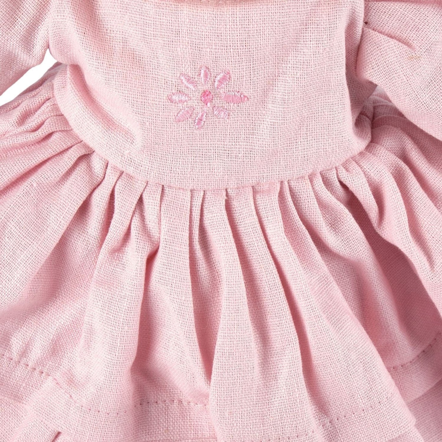 Amelia Lt. Brown Hair Doll In Pink Linen Dress With Display Box