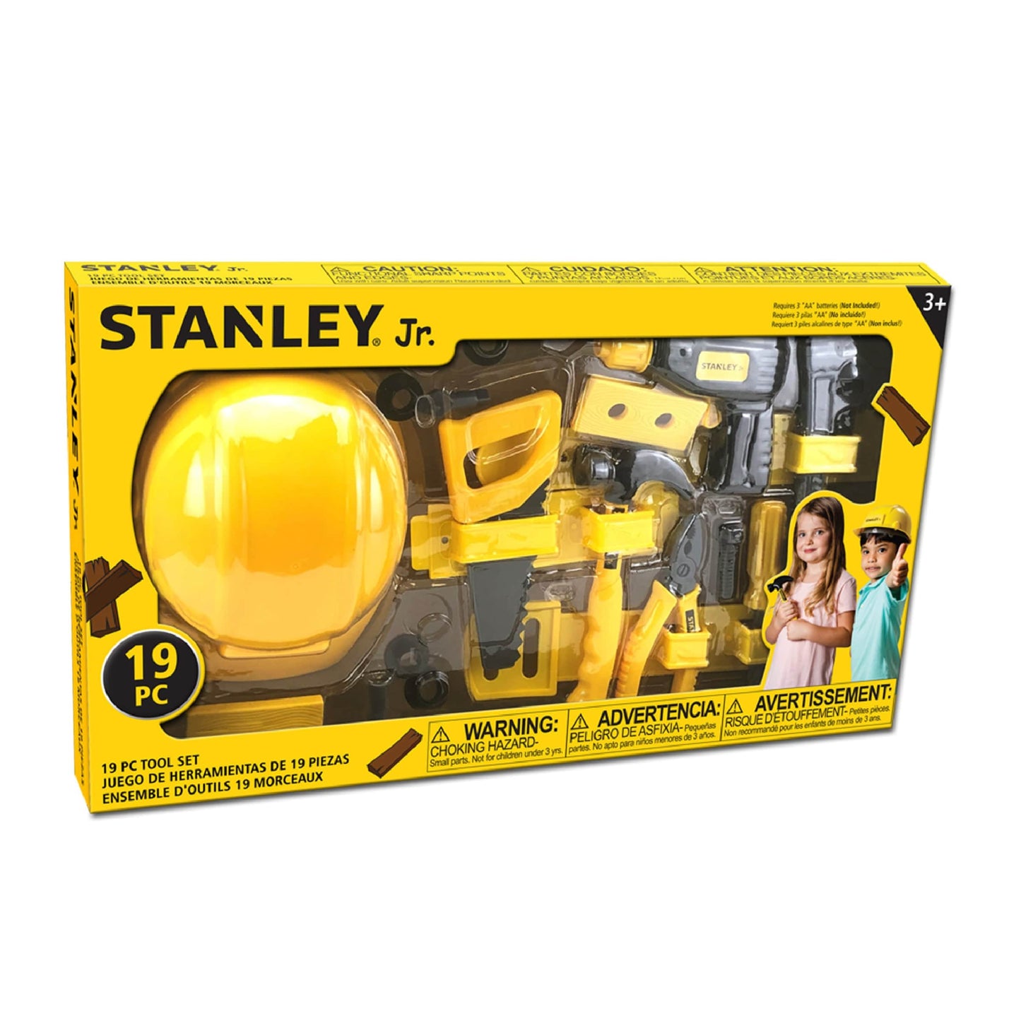 Stanley Jr. 19-Piece Pretend-Play Tool Set with Hard Hat and Tool Belt