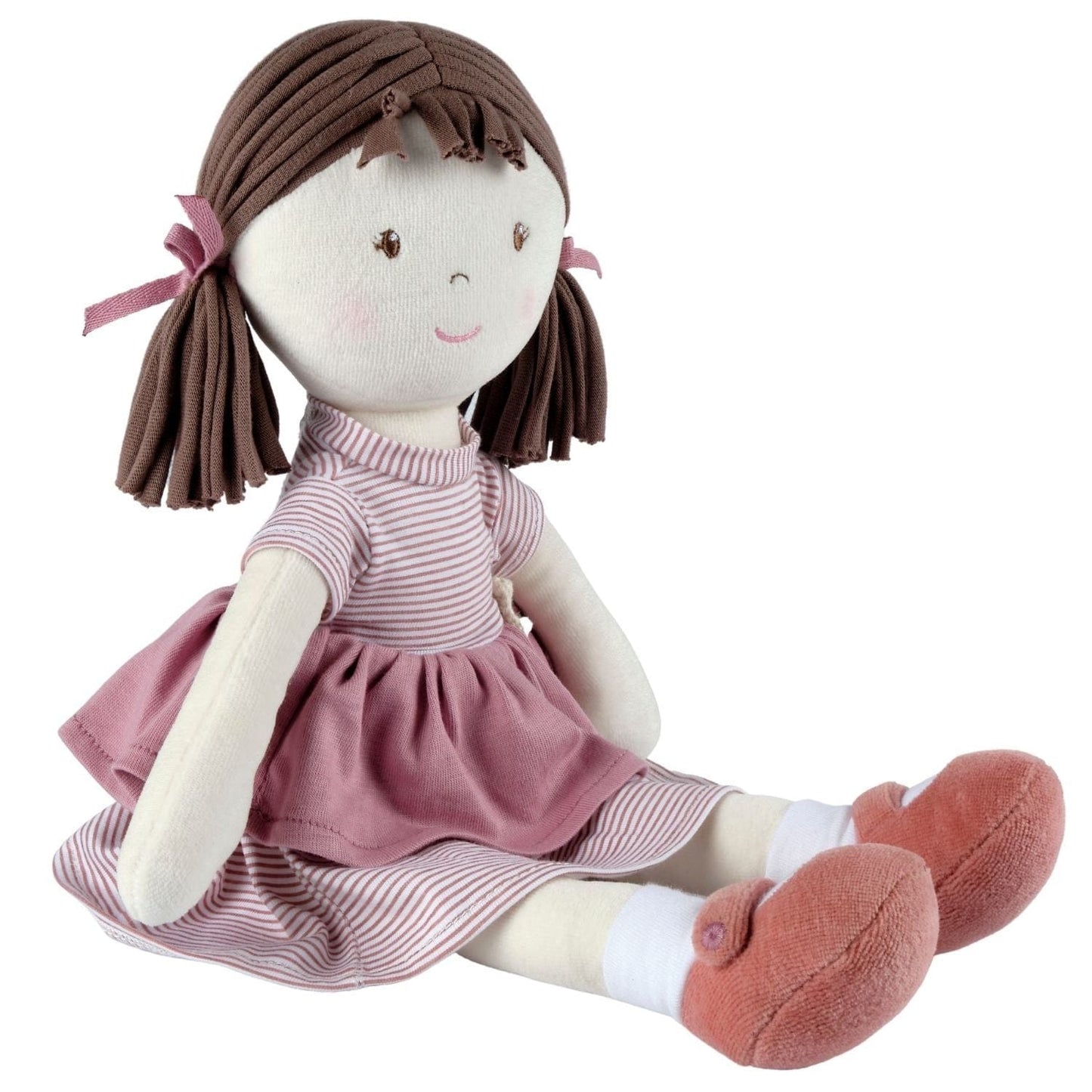 Brook Brown Hair With Pink Dress