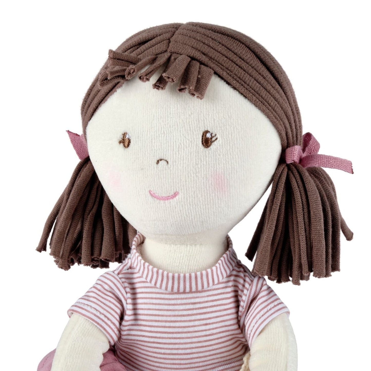 Brook Brown Hair With Pink Dress