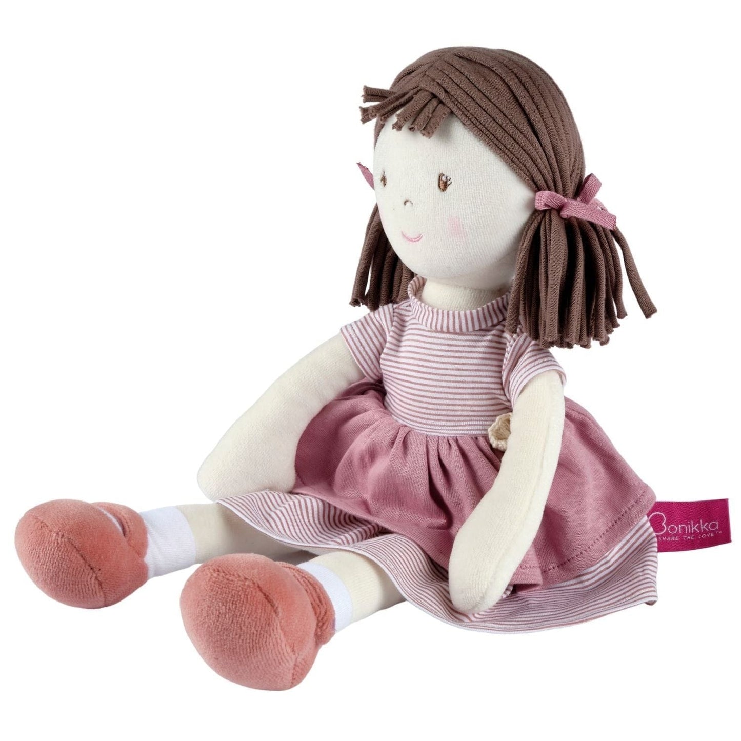 Brook Brown Hair With Pink Dress