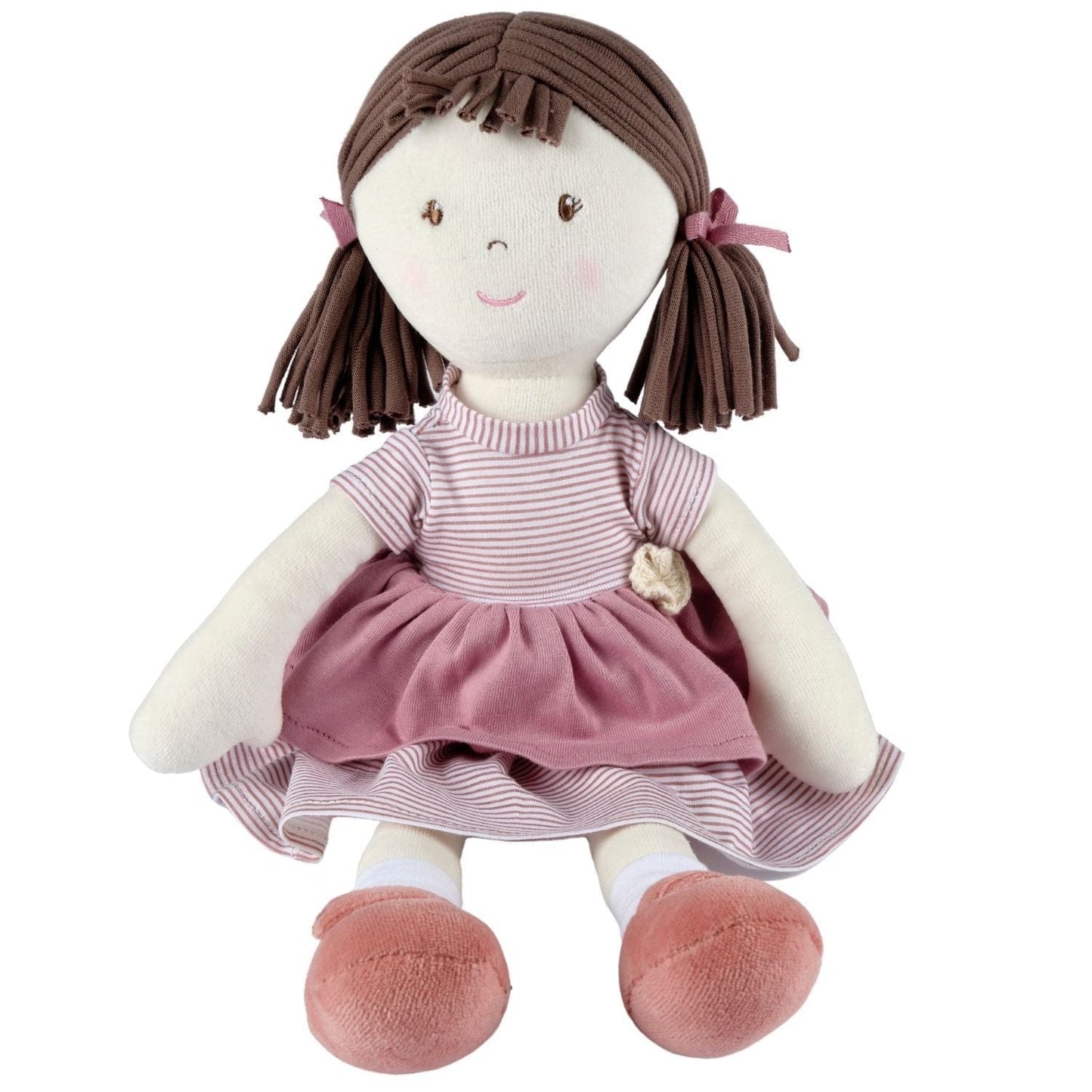 Brook Brown Hair With Pink Dress