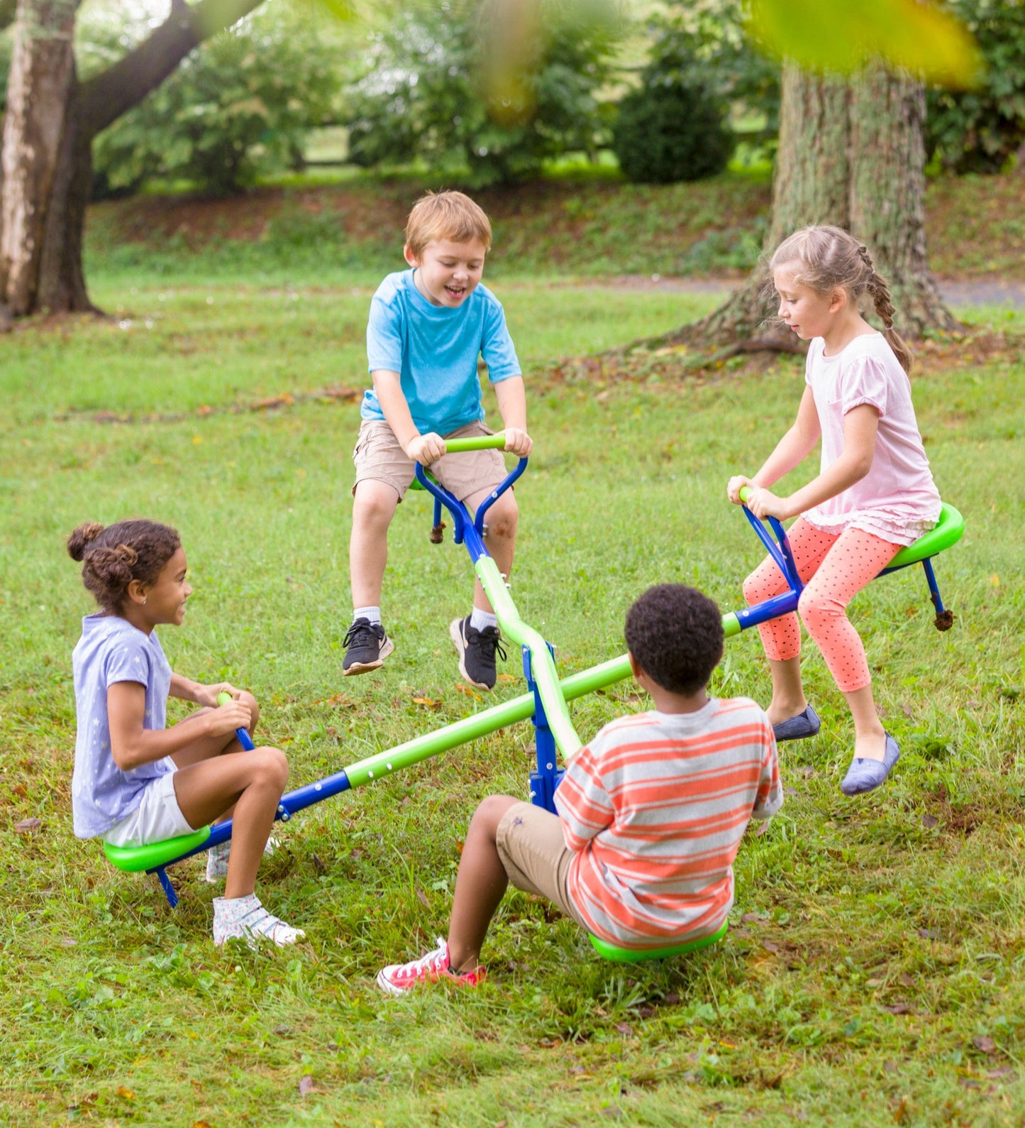 Quad-Seat Teeter Totter