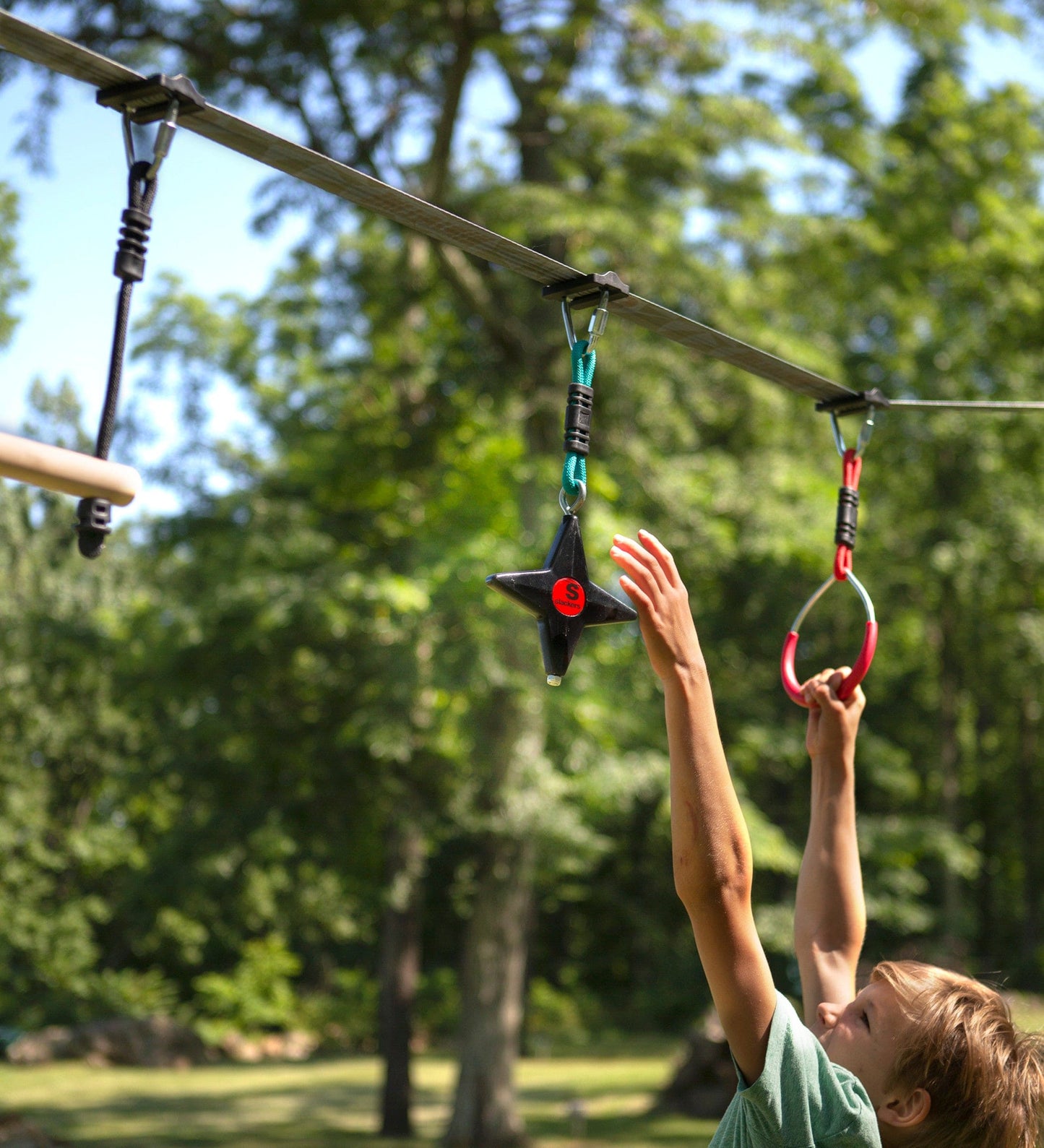 Ninjaline Ninja Star 7-Piece Hanging Obstacle Course Kit with Ninja Stars