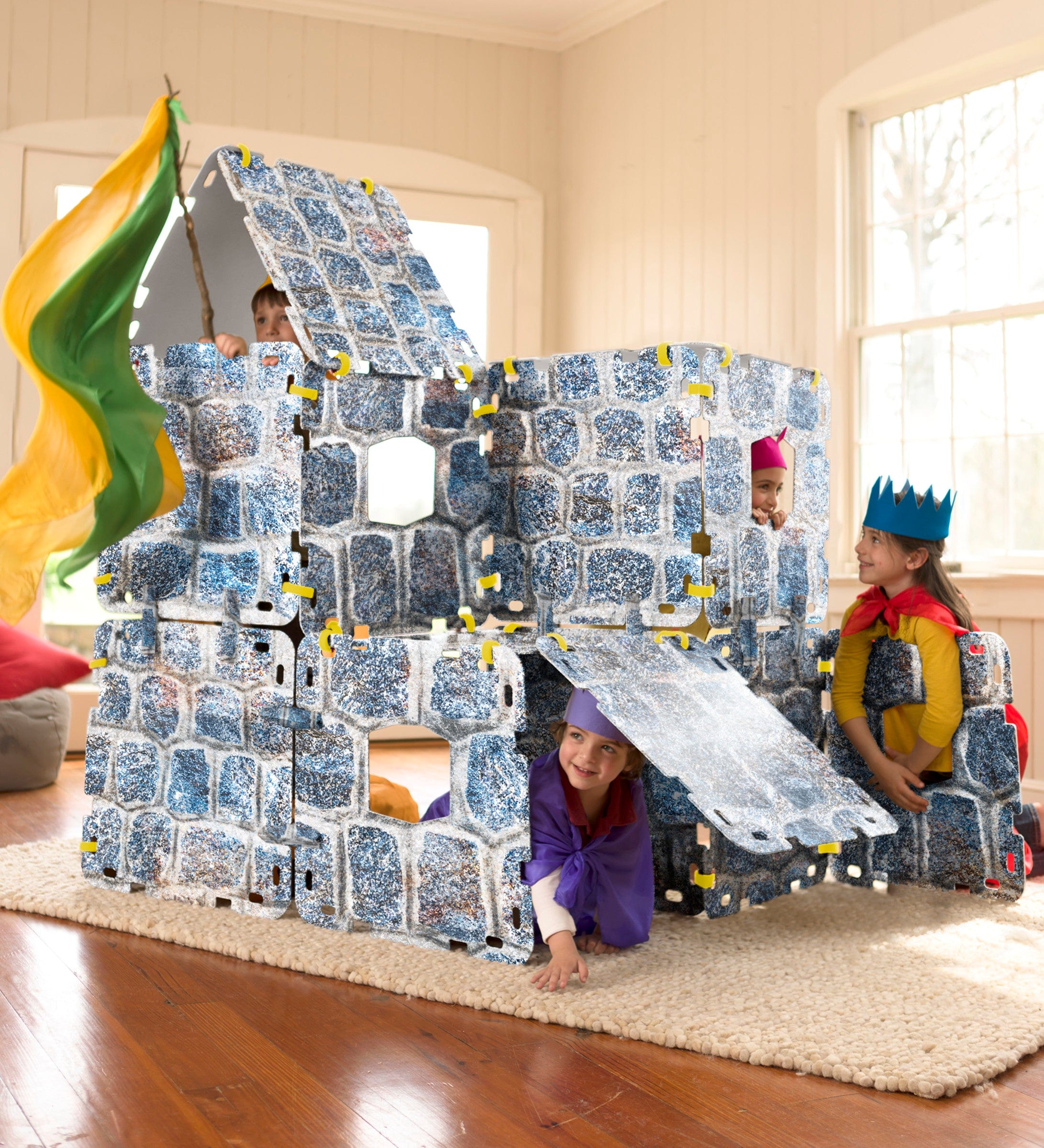 87 Pcs Build Your Own Den Set Diy Kids Present Fort Construction Bu