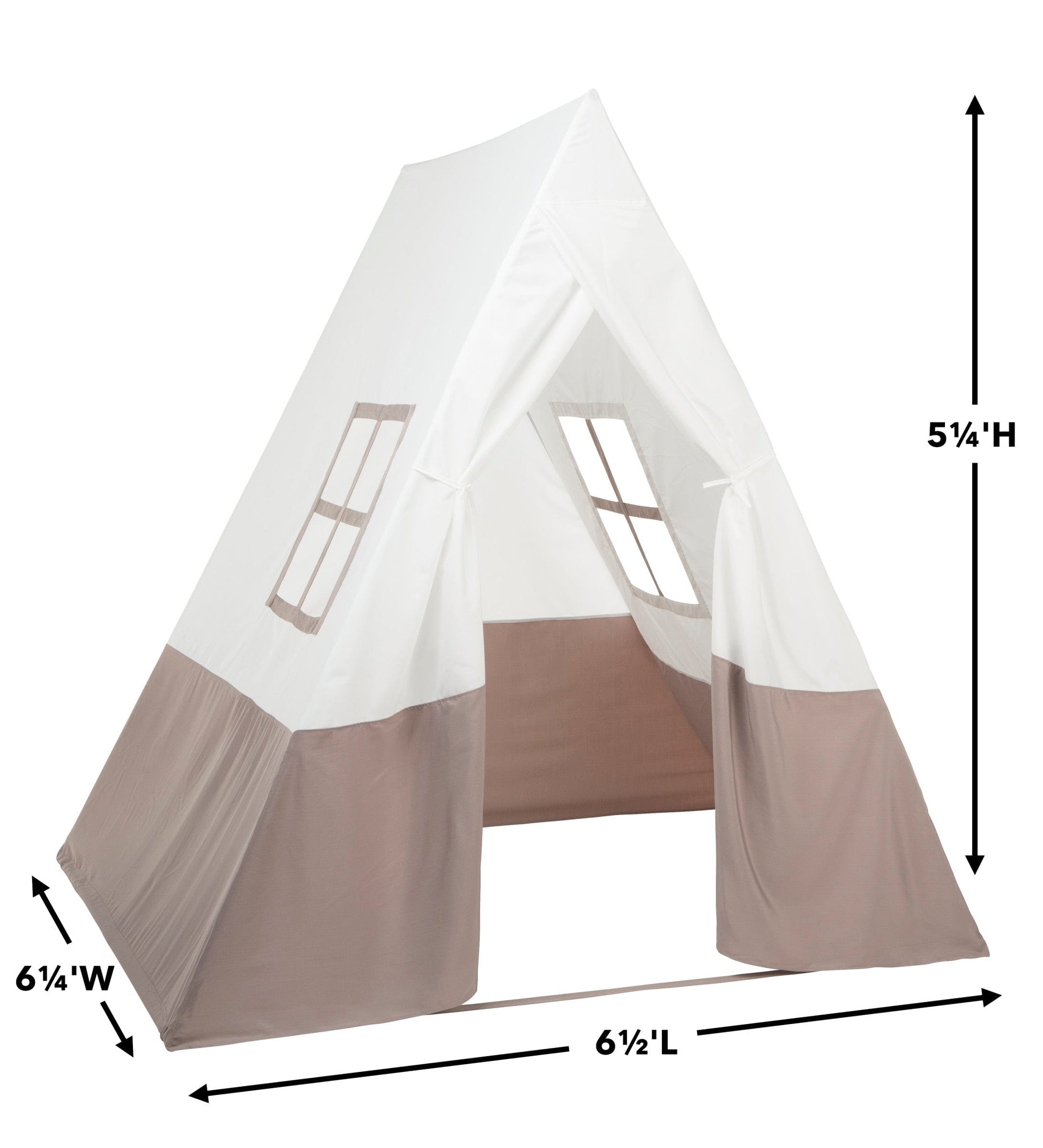 7-Foot A-Frame Tent with Sturdy Metal Poles & LED String Lights Set