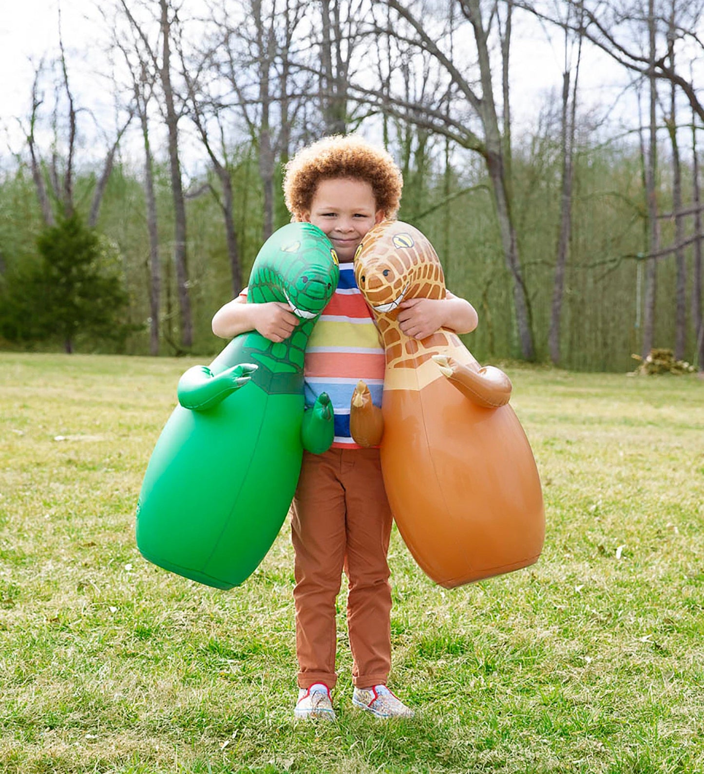 Giant Inflatable Dinosaur Bowling Set