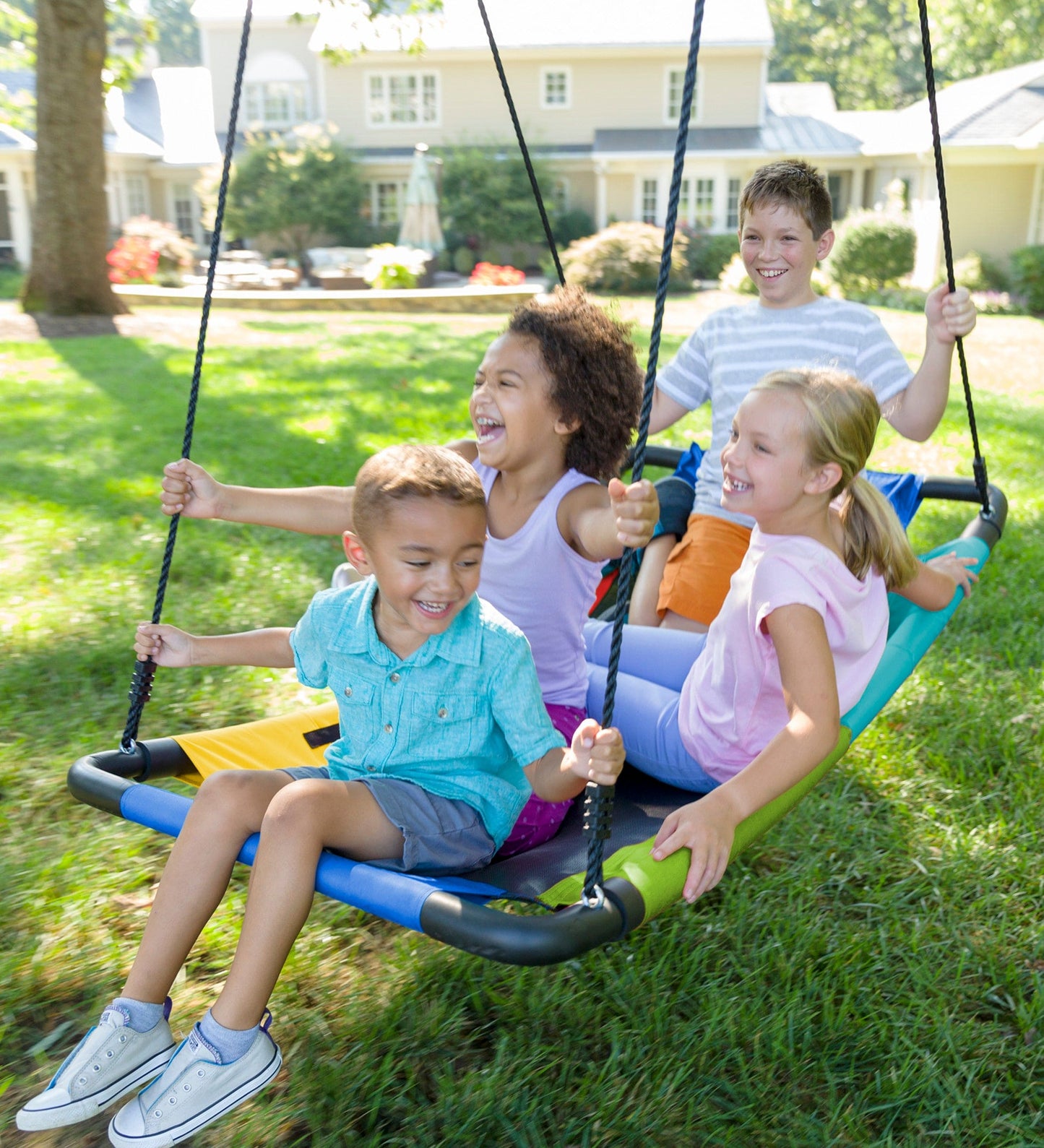 60-Inch Colorful Super Rectangular Platform Swing