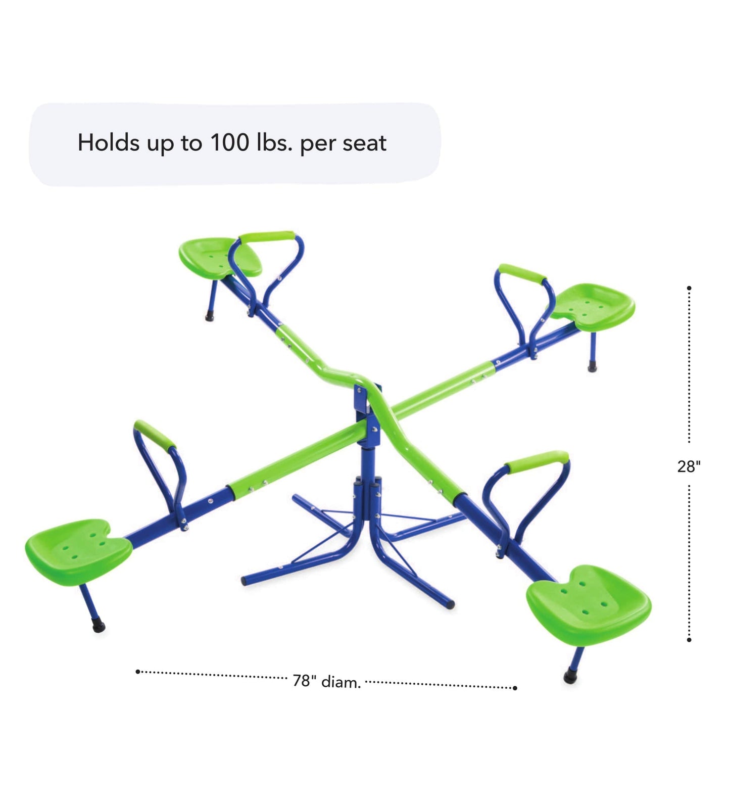 Quad-Seat Teeter Totter