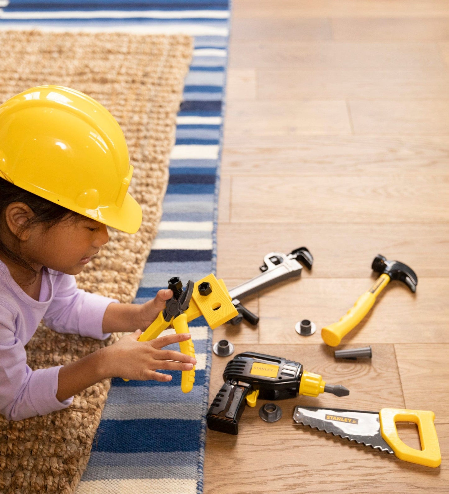 Stanley Jr. 19-Piece Pretend-Play Tool Set with Hard Hat and Tool Belt
