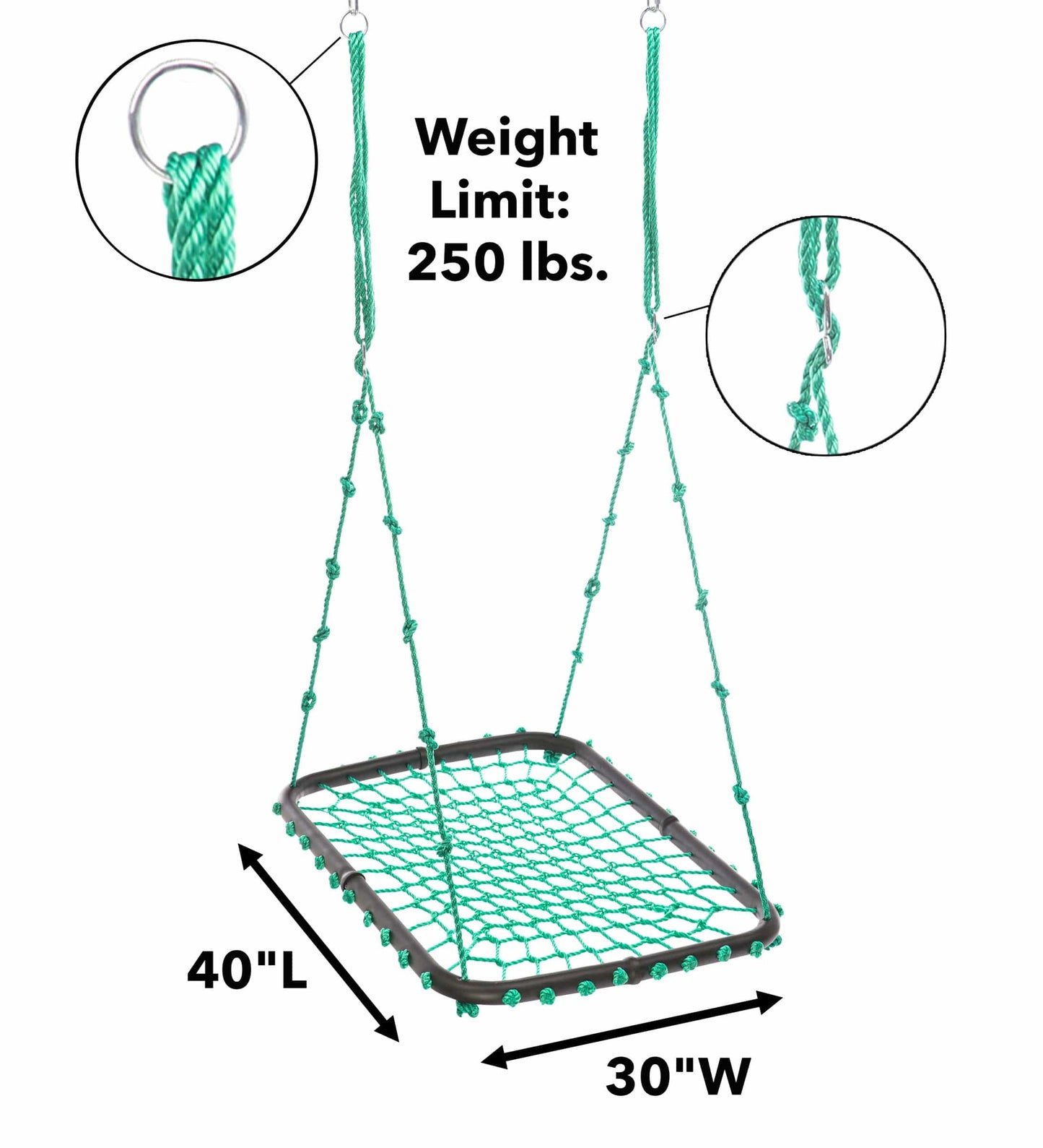 40-Inch Deluxe Rectangular Platform Swing