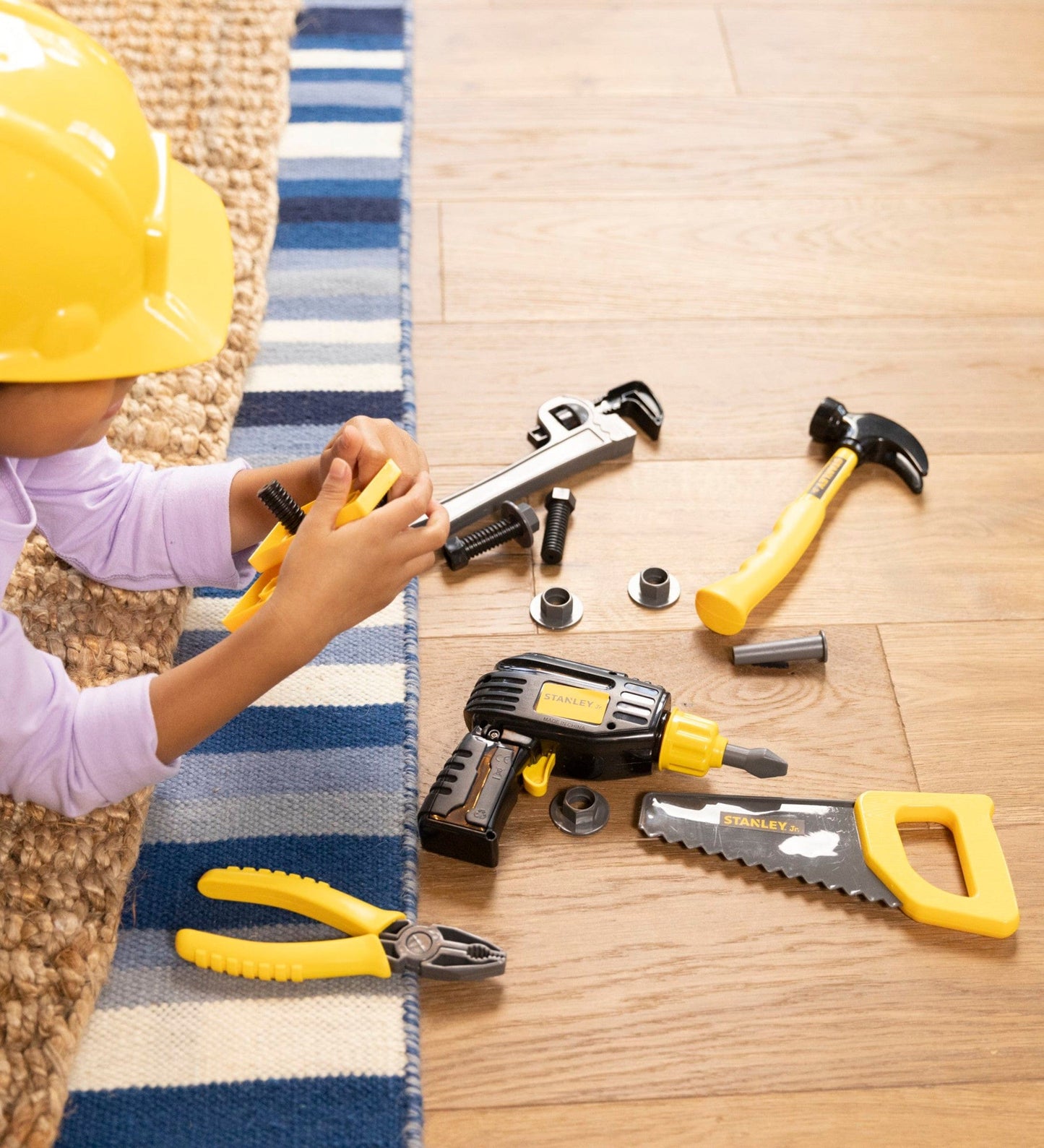 Stanley Jr. 19-Piece Pretend-Play Tool Set with Hard Hat and Tool Belt