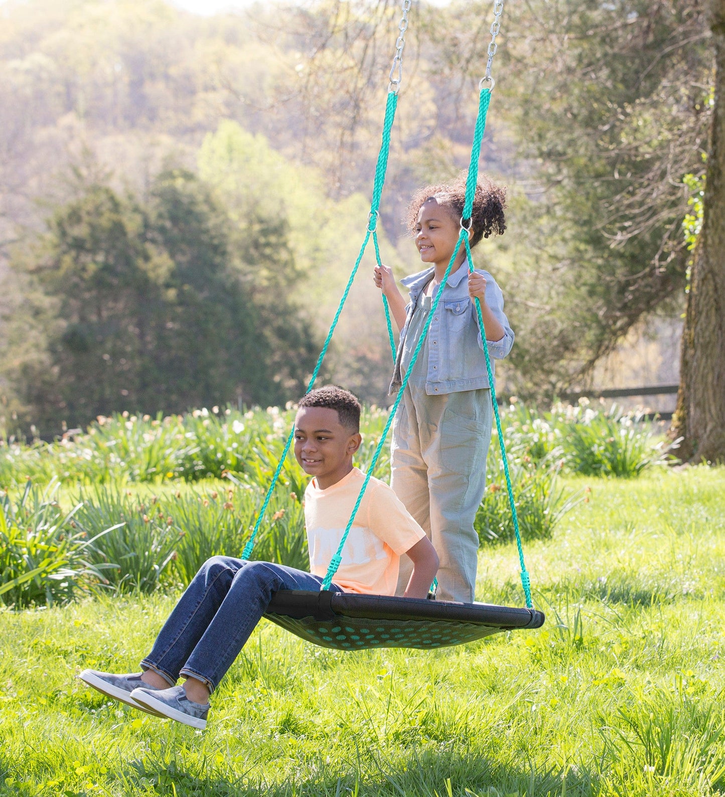 36-Inch Polka-Dot Round Saucer Swing