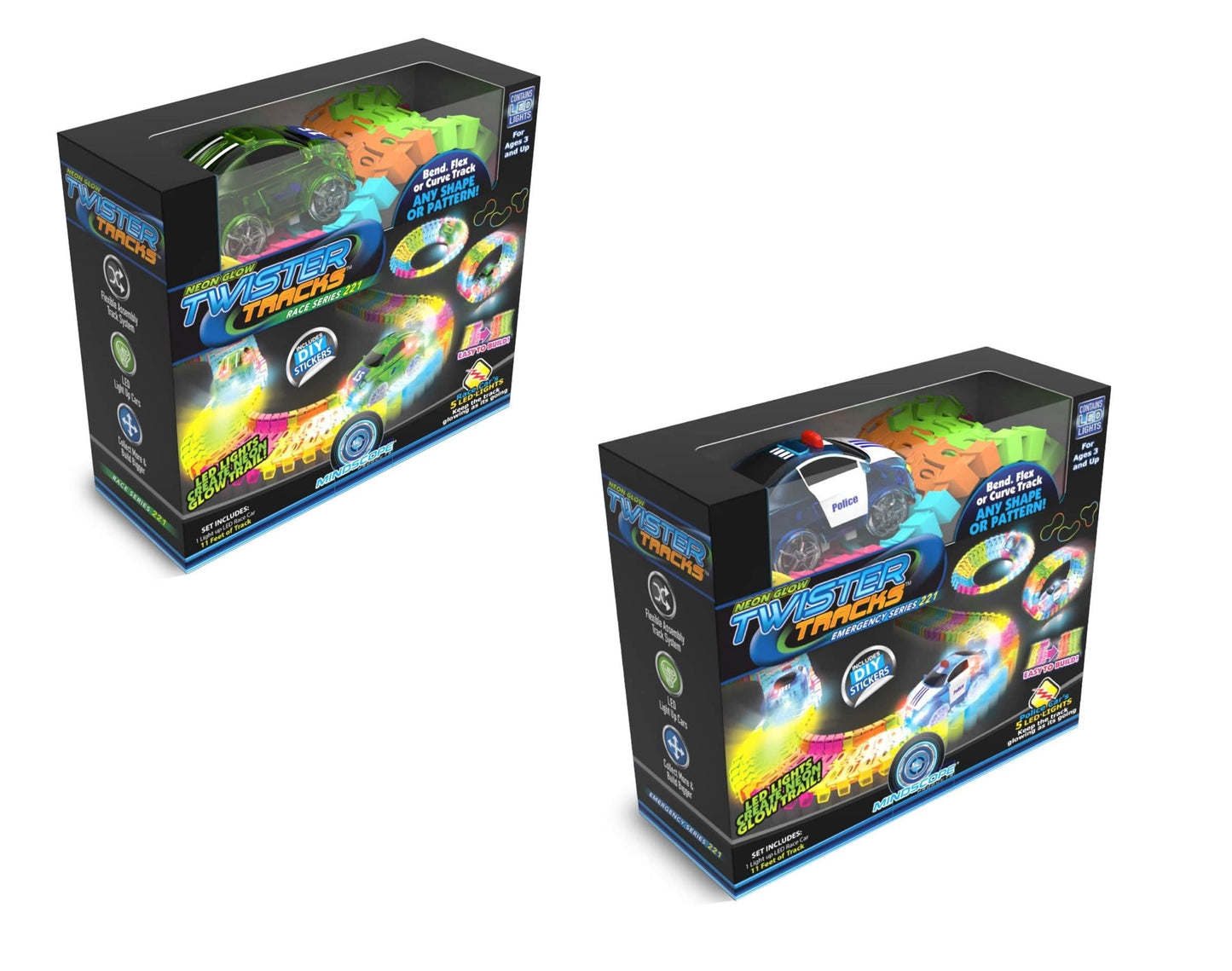 Set Of 2 Twister Tracks 221 Race Series And Emergency Series