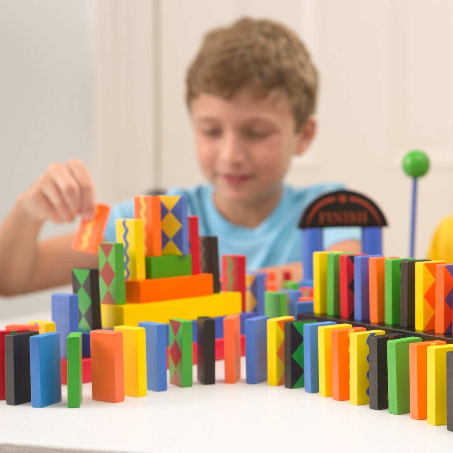 Classic 255-Piece Wooden Domino Race Set