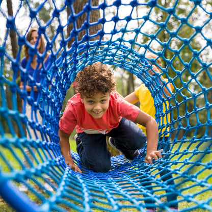 6-Foot Blue Wave Hanging Woven Rope Tunnel