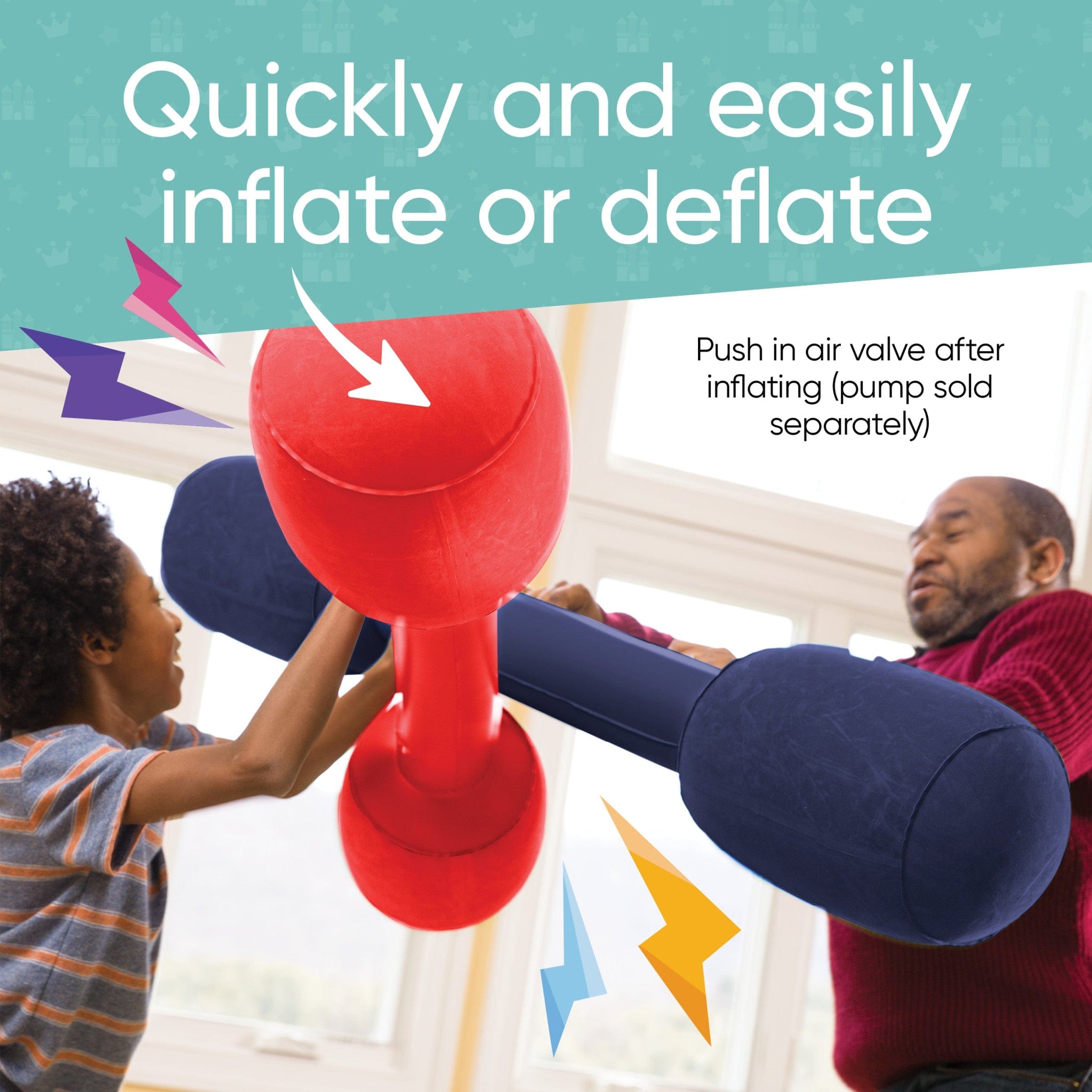 Balance Jousting Set with Inflatable Boppers Hearthsong